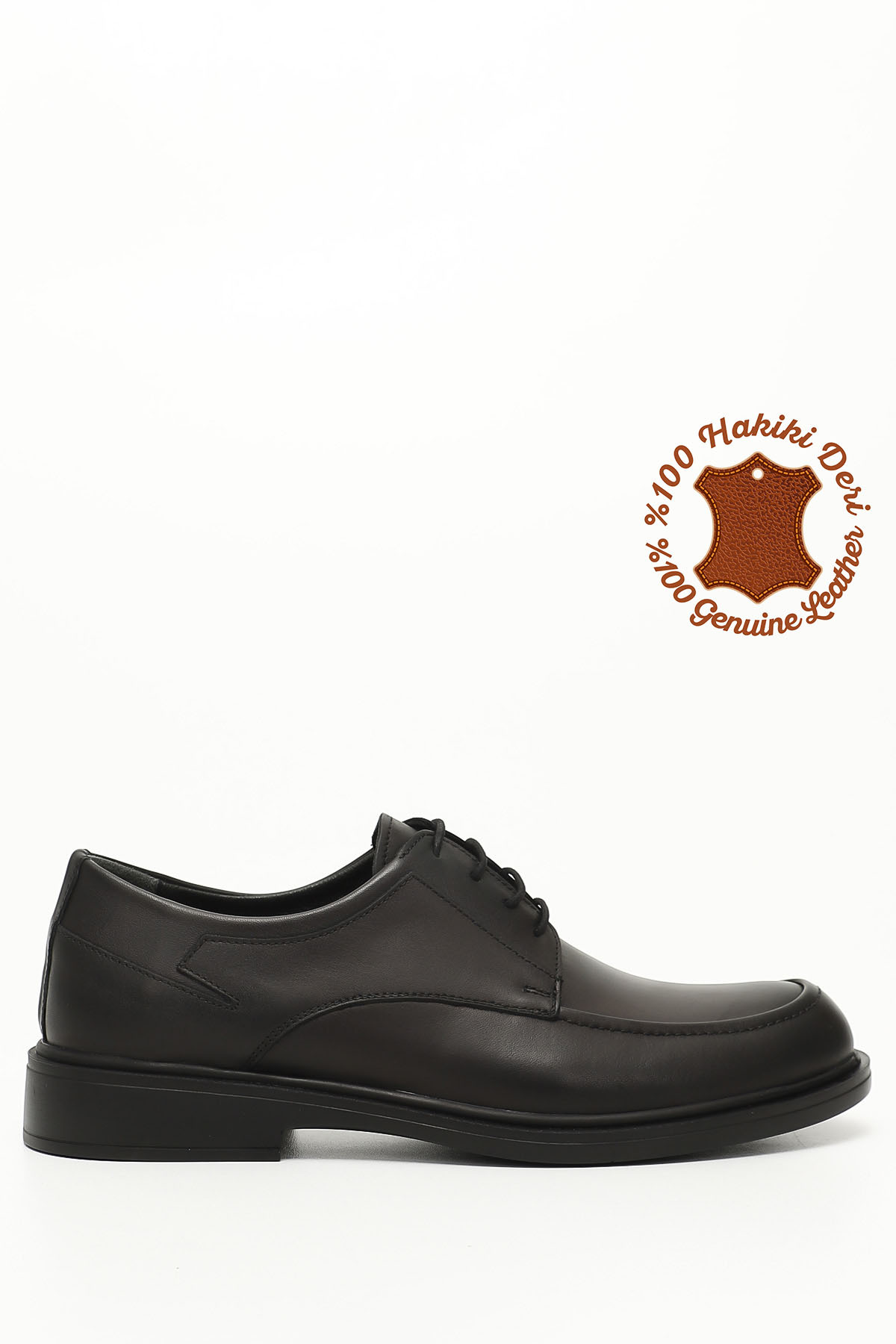 کفش مردانه بندي مشکي چرم اصل کلاسيک  GONDERI(R)