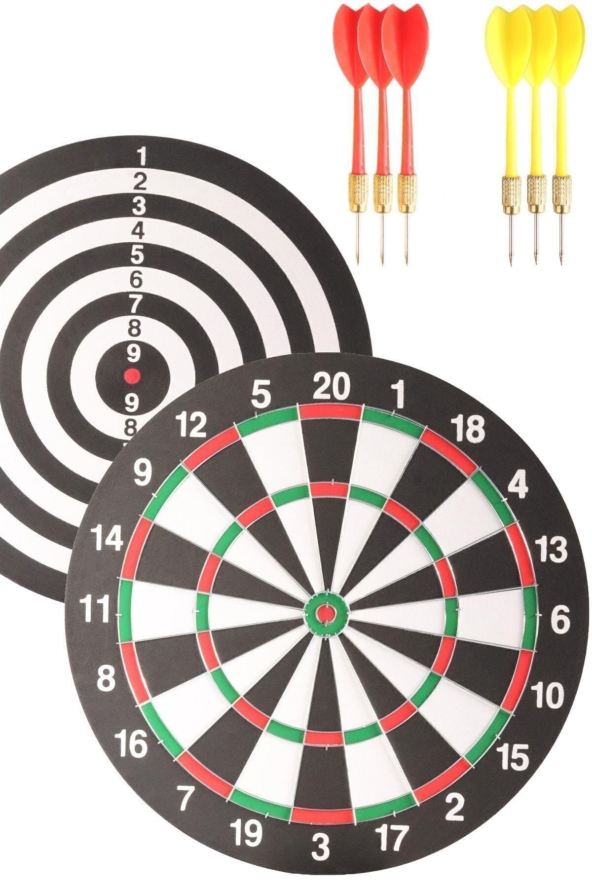 Delta Dart Seti Büyük Boy 43 cm (17 İnç) + 6 Dart Oku (6 Gr) Hedef Tahtası