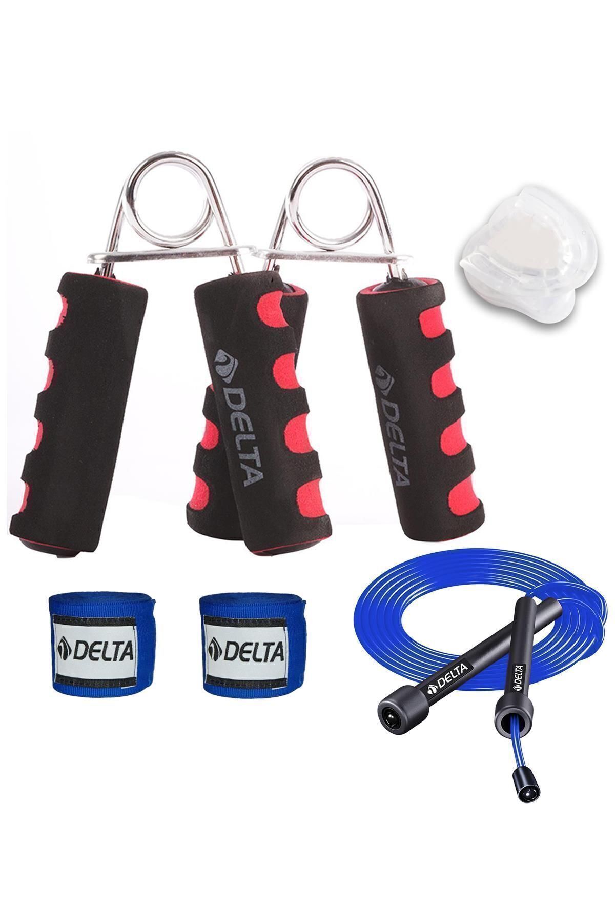 تجهیزات بوکس آبی 2 Kickbox Muay Thai Sanda Hand Bandage Bordage Teaching قطعه طناب پرش Delta