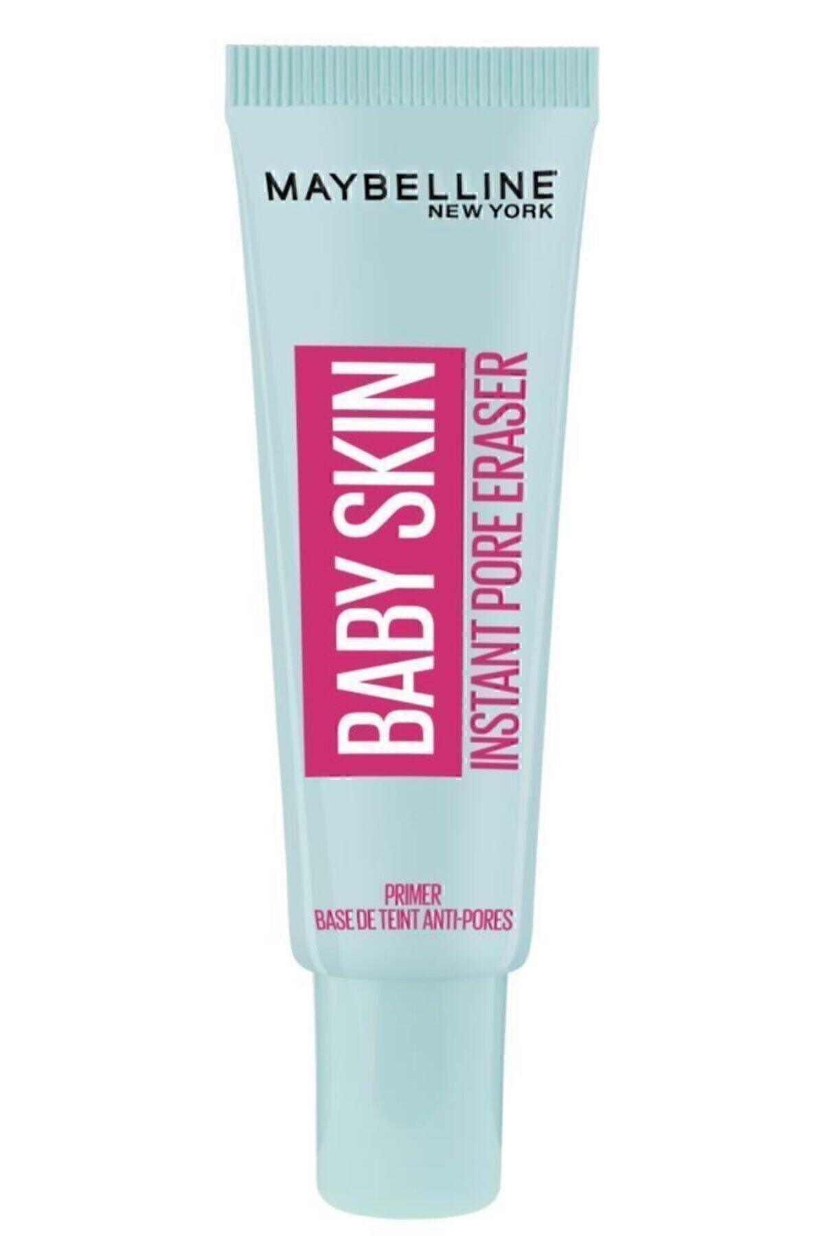 پایه آرایشی 22 میلی لیتری پنهان کننده منافذ پوست کودک + ریمل سورئال مینی فالسیز Maybelline New York