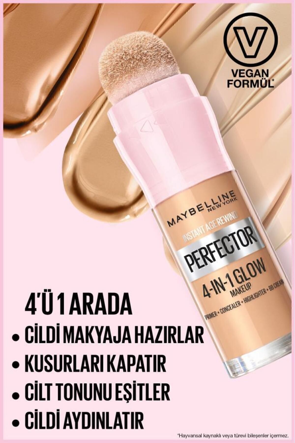 کرم بی و سی PERFECTOR GLOW 4 IMPACT 1 FOUNDATION BB & CC CREAM 00 نور منصفانه Maybelline New York