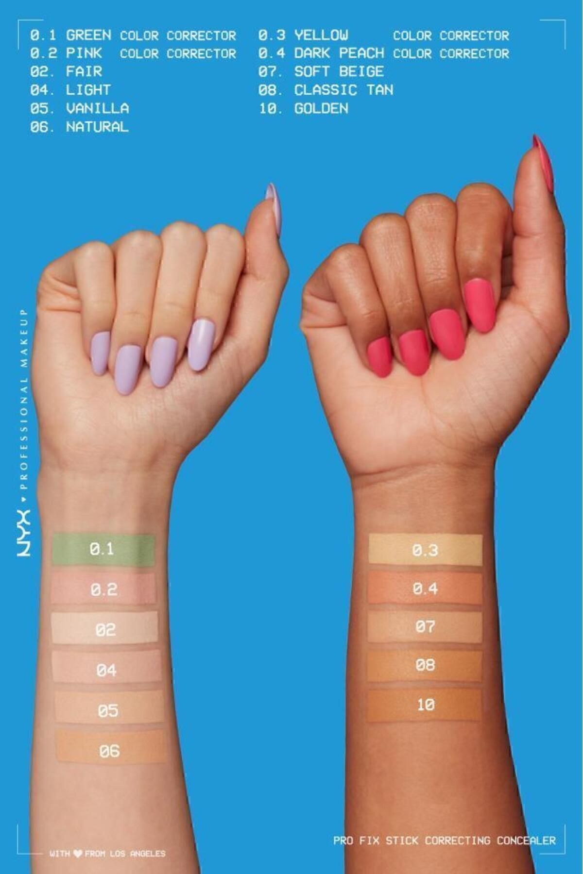 NYX Professional Makeup ضربه آرایشگر راست کننده پوست 10 طلایی