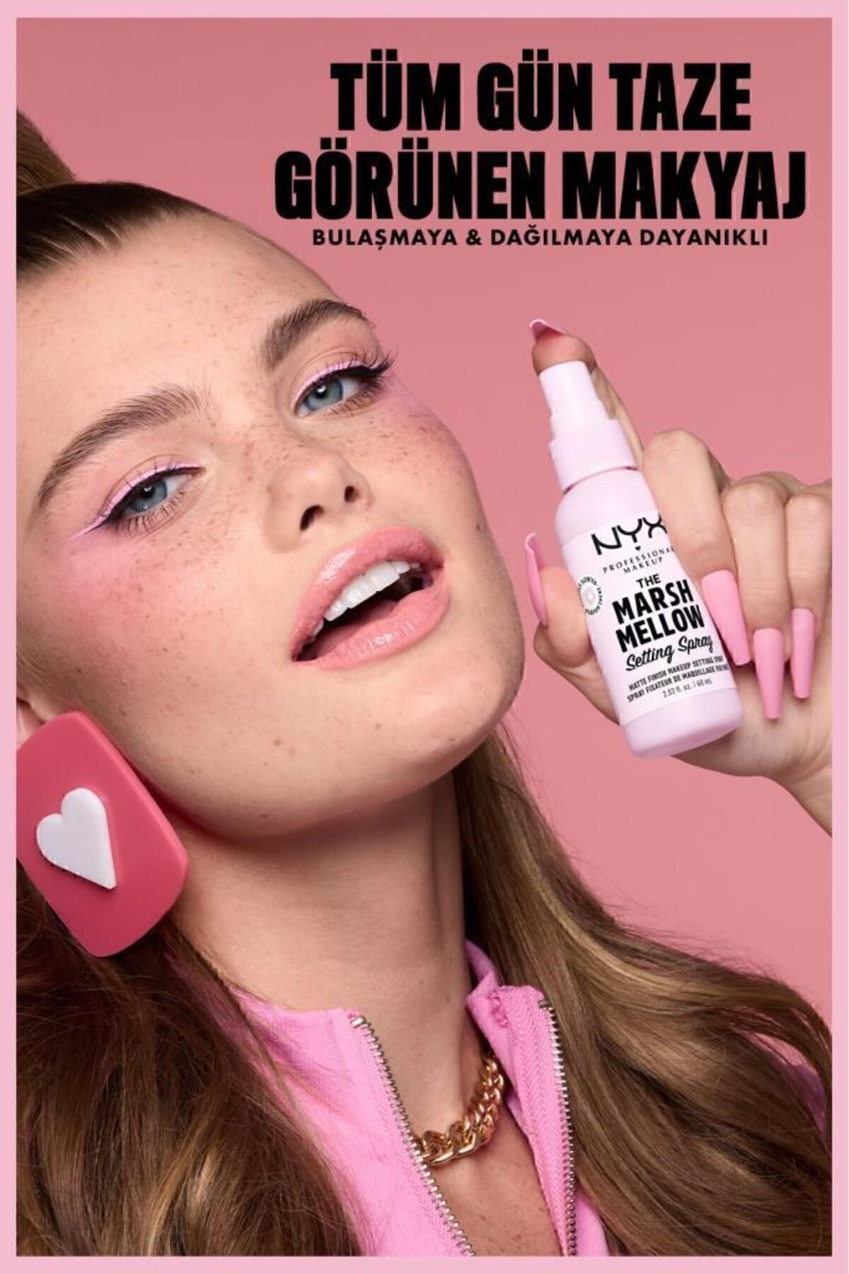 پایه آرایش NYX Professional Makeup اورجینال  برند پروفشنال میکاپ 800897255077 Marshmellow Setting Spray - Makeup Setting Spray - تصویر 2