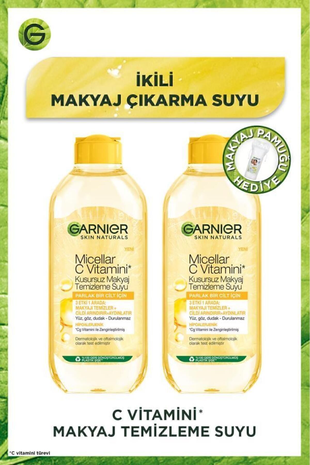 Garnier Micellar C Vitamini Kusursuz Makyaj Temizleme Suyu 400ml 2'li Set