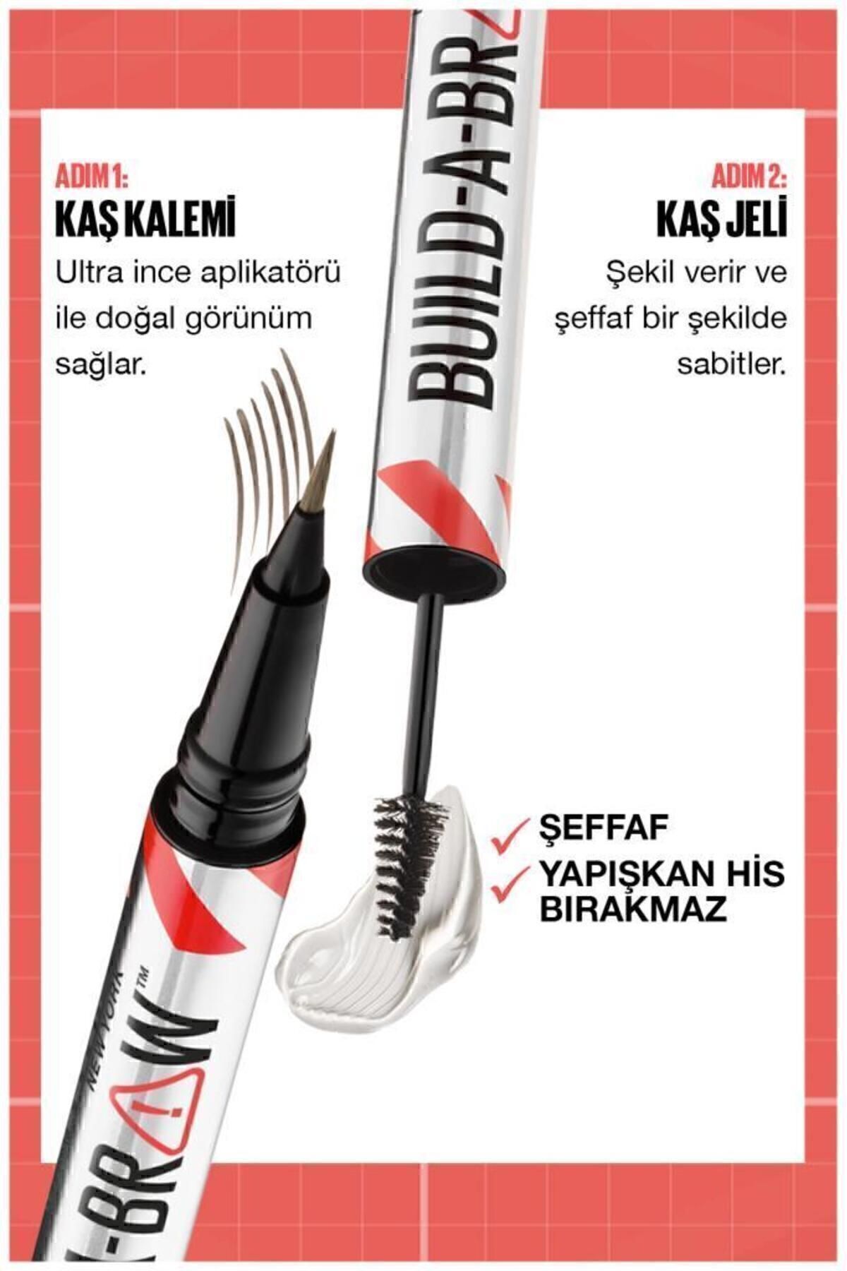 مداد ابرو و سایه یک 2IN1 قهوه ای خاکستر را بسازید Maybelline New York