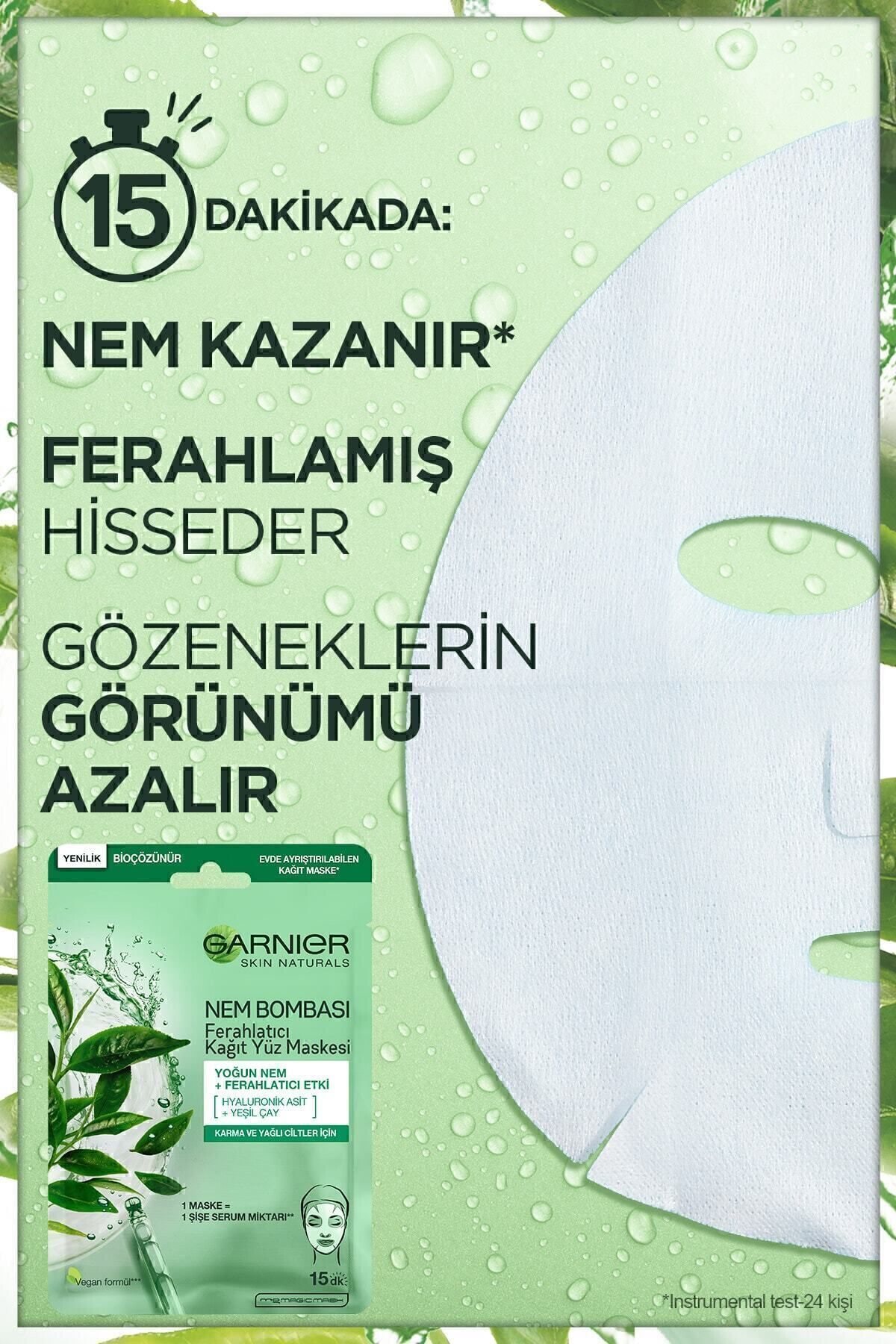 ماسک کاغذی طراوت کننده بمب رطوبت 28 گرم Garnier