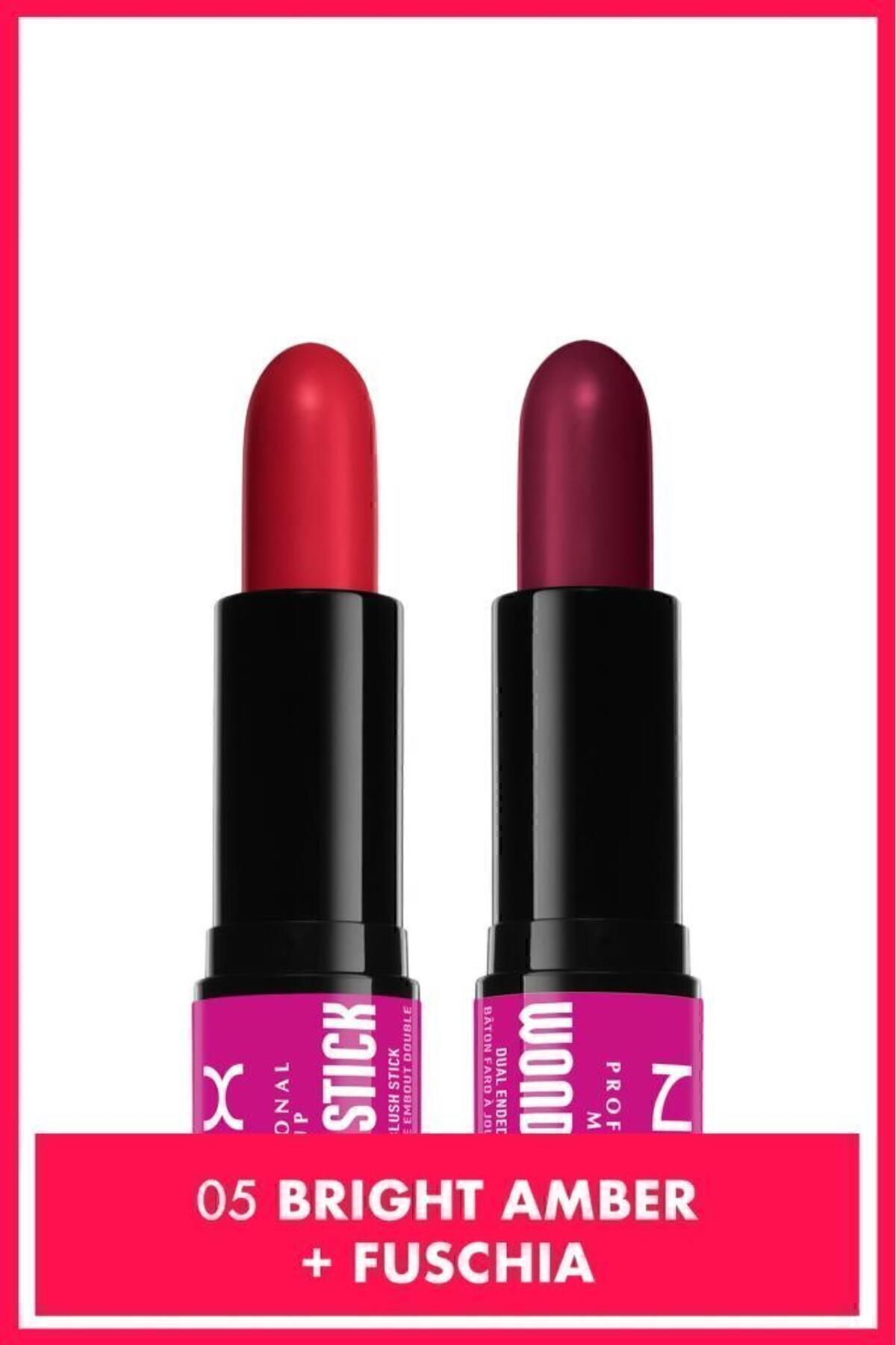 استیک رژگونه کرم دو طرفه Wonder Stick - کهربایی روشن و فوشیا NYX Professional Makeup