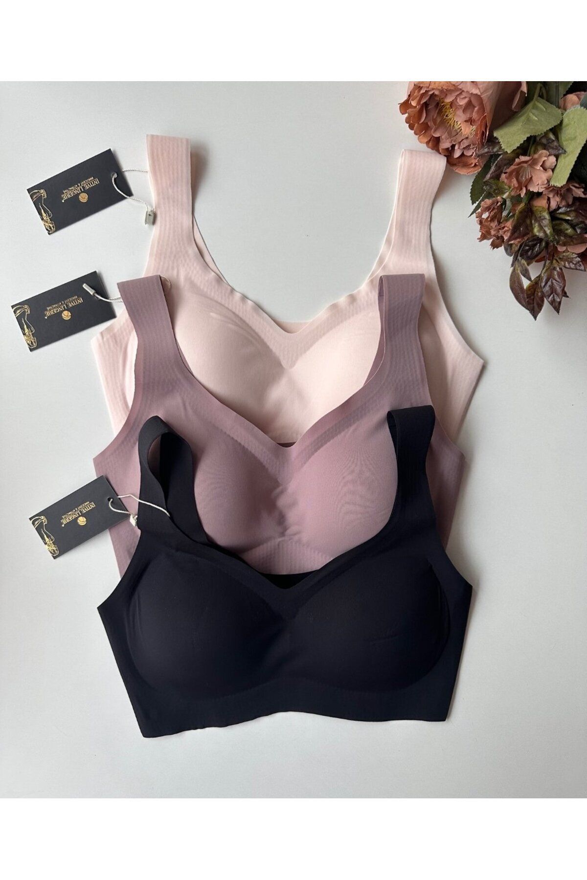 İntive Lingerie-Carla No Underwire Seamless Push-up Invisible Ice-Silk (Invisible) Bra - Imported Bra 8