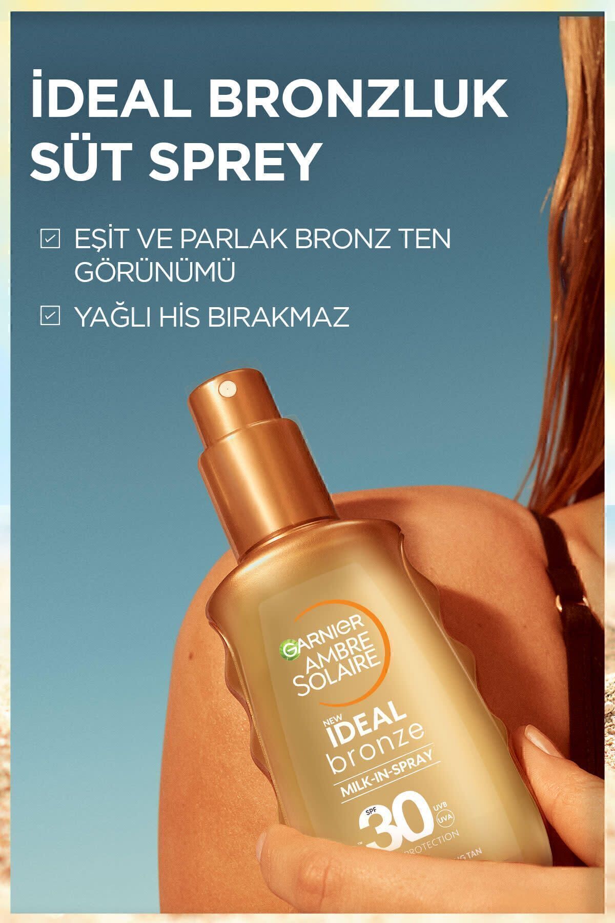 اسپری ضد آفتاب Ambre Solaire Ideal Tan SPF30 150ml Garnier