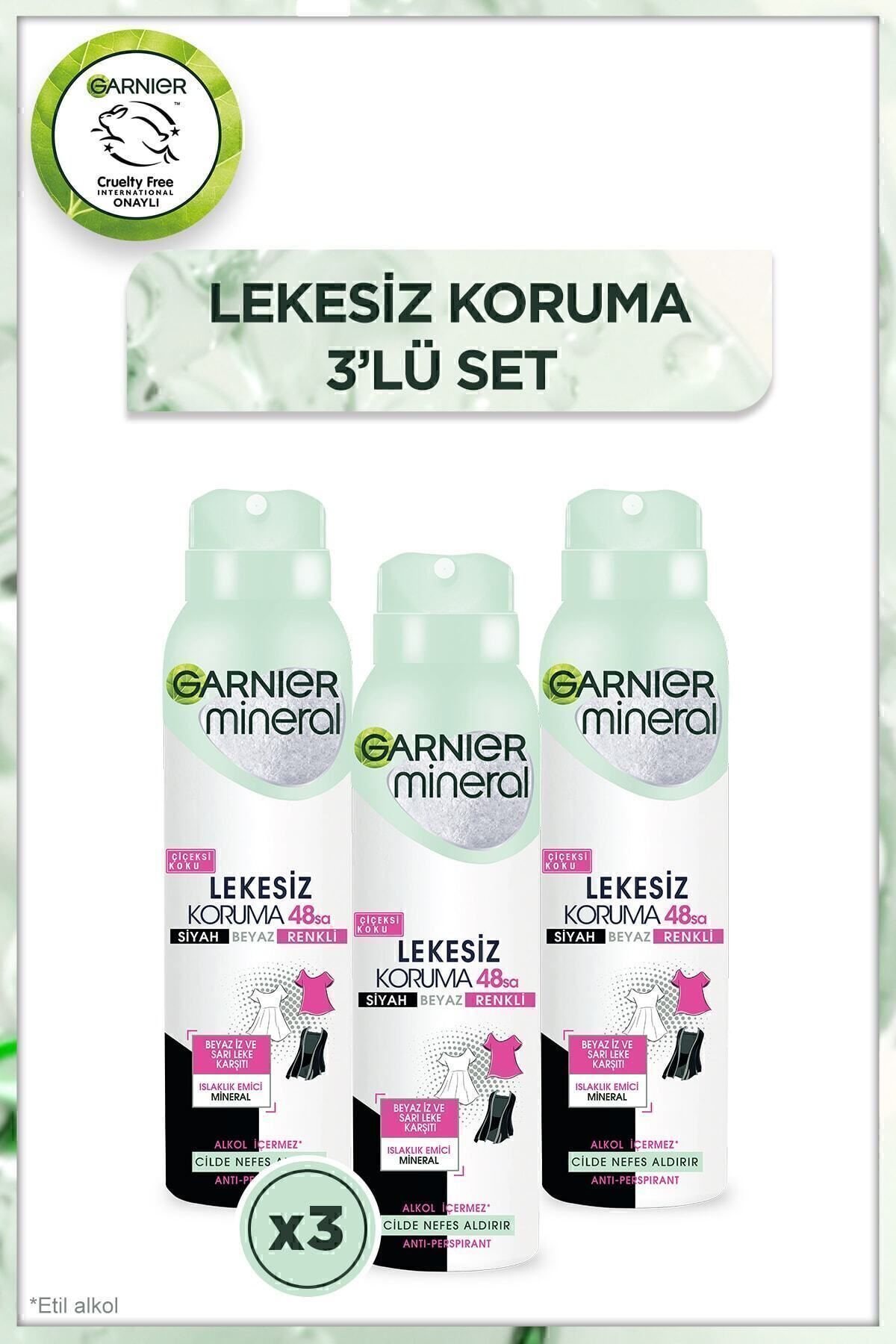 اسپری دئودورانت محافظ بدون لکه معدنی مجموعه 3 عددی Garnier