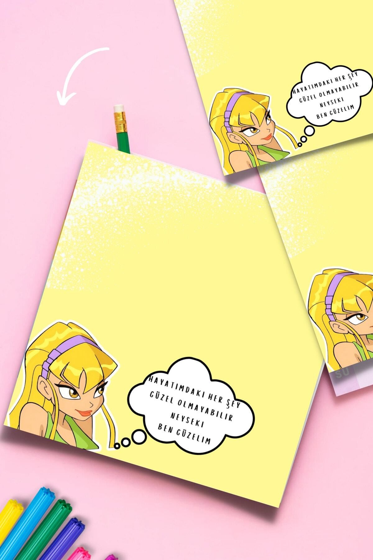 PastelSanat-Winx Club Stella Aşko Quotes Memopad, Memo Pad, To do List, Notepad, Planner Set 3