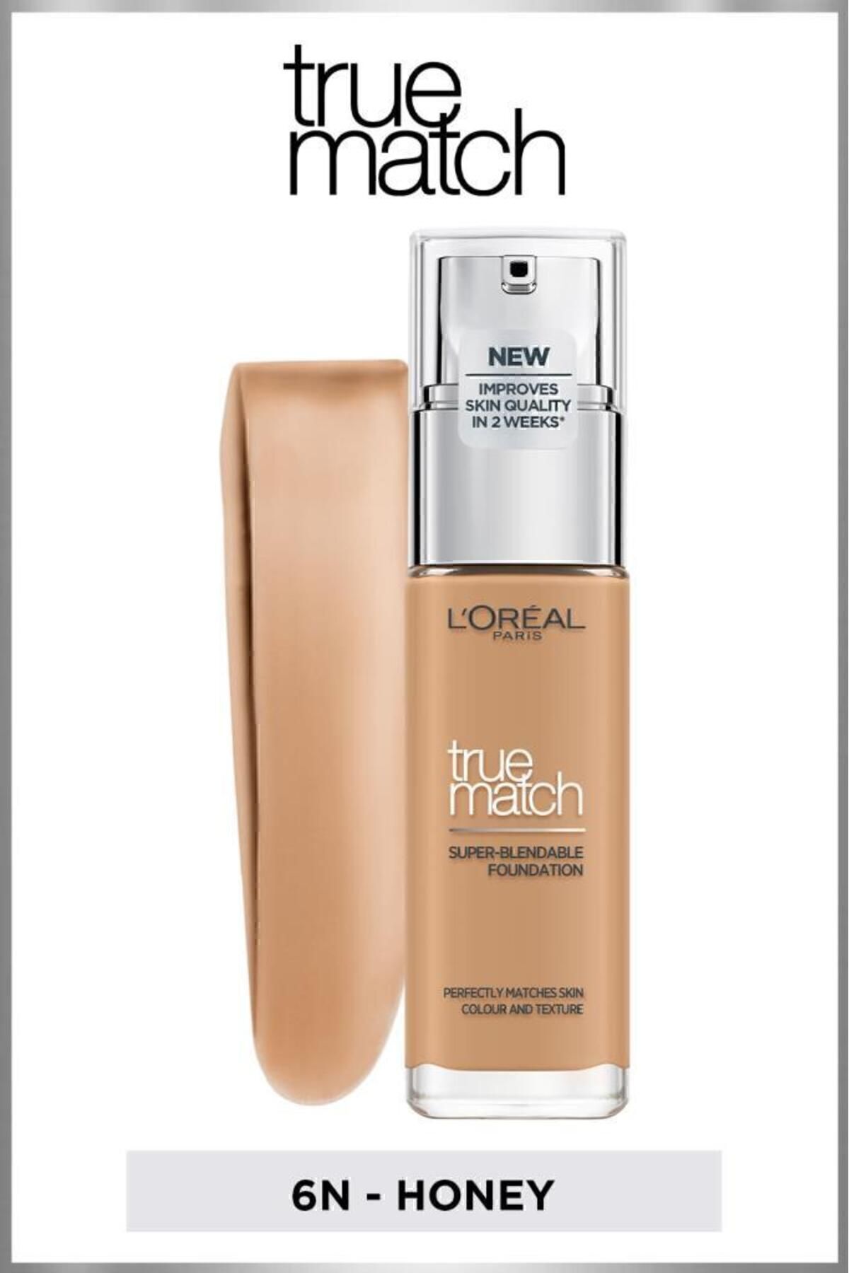 L'Oreal Paris کرم پودر مراقبتی True Match رنگ عسلی شماره 6N