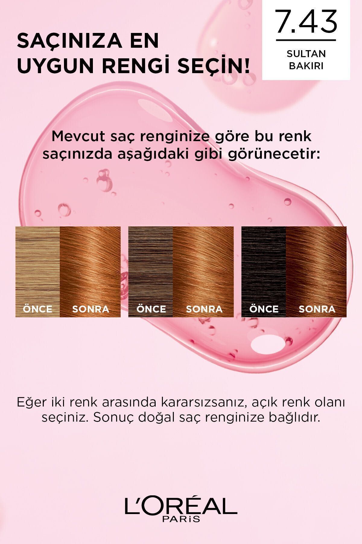 L'Oreal Paris رنگ مو کرم 100% پوشش موهای سفید Excellence رنگ مسی شماره 7.43