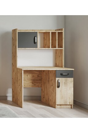 FUHO İda Çalışma Masası Atlantik Çam-antrasit