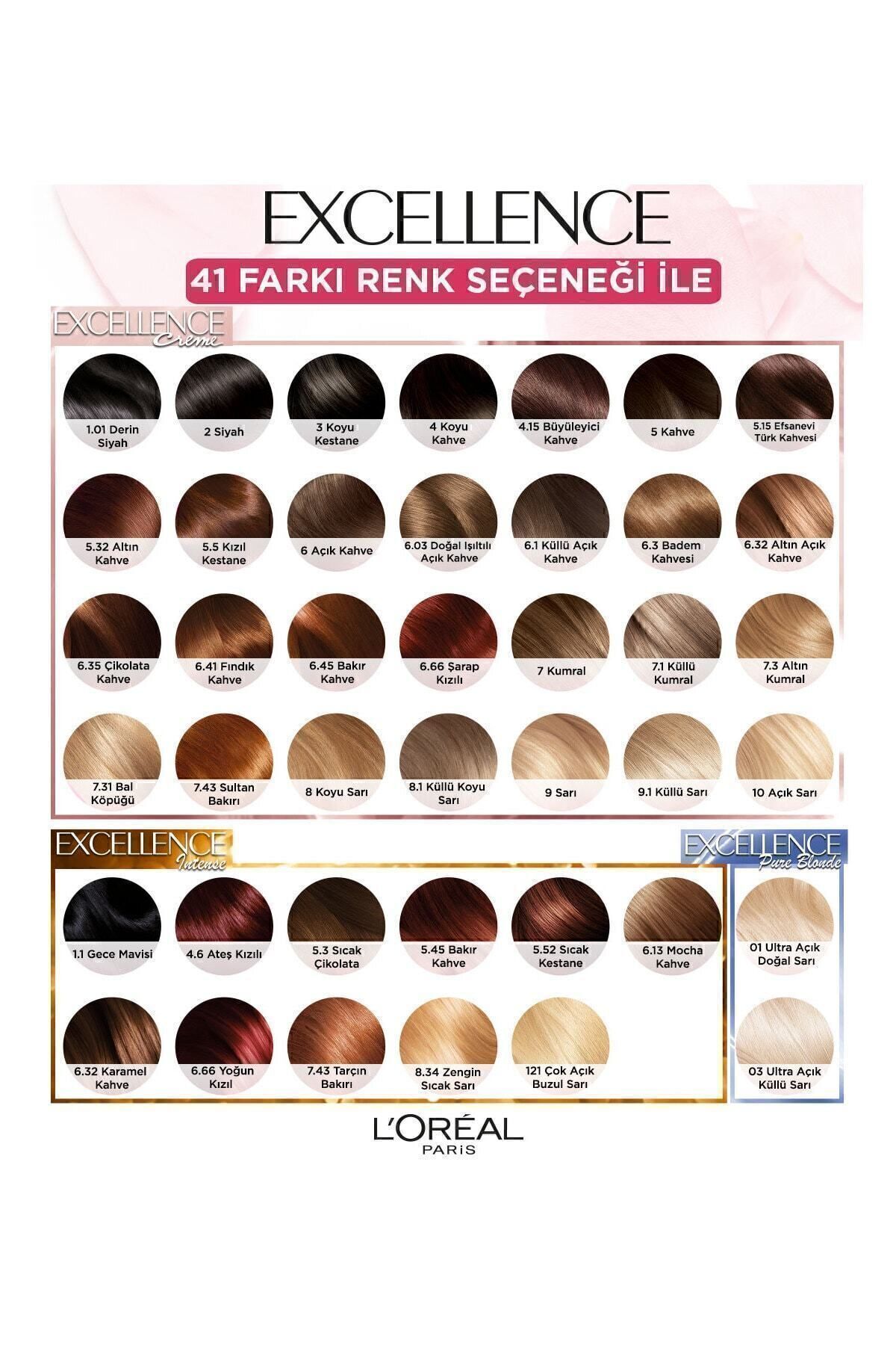 L'Oreal Paris رنگ مو کرم 100% پوشش موهای سفید Excellence رنگ شاه بلوطی قرمز شماره 5.5