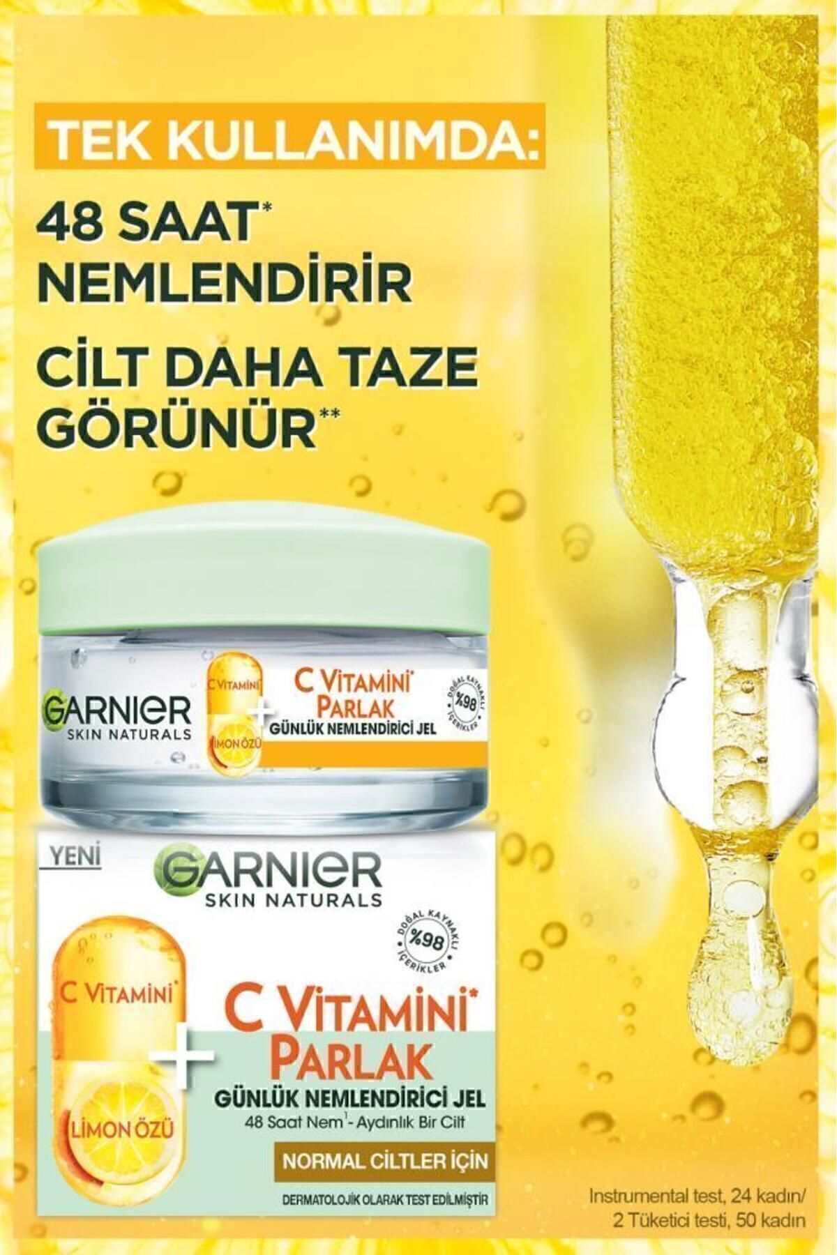 ژل مرطوب کننده روشن کننده روزانه ویتامین C Bright (ویتامین C + لیمو) Garnier