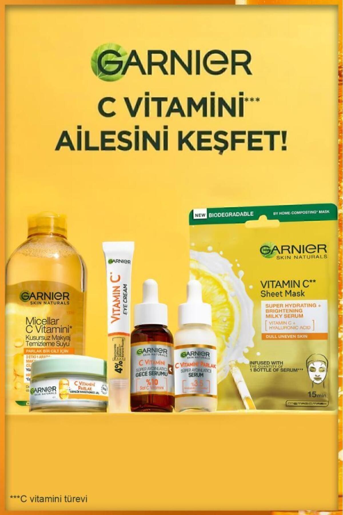 سرم پوست شب ویتامین C 10 ٪ نیازینامید + اسید سالیسیلیک Garnier