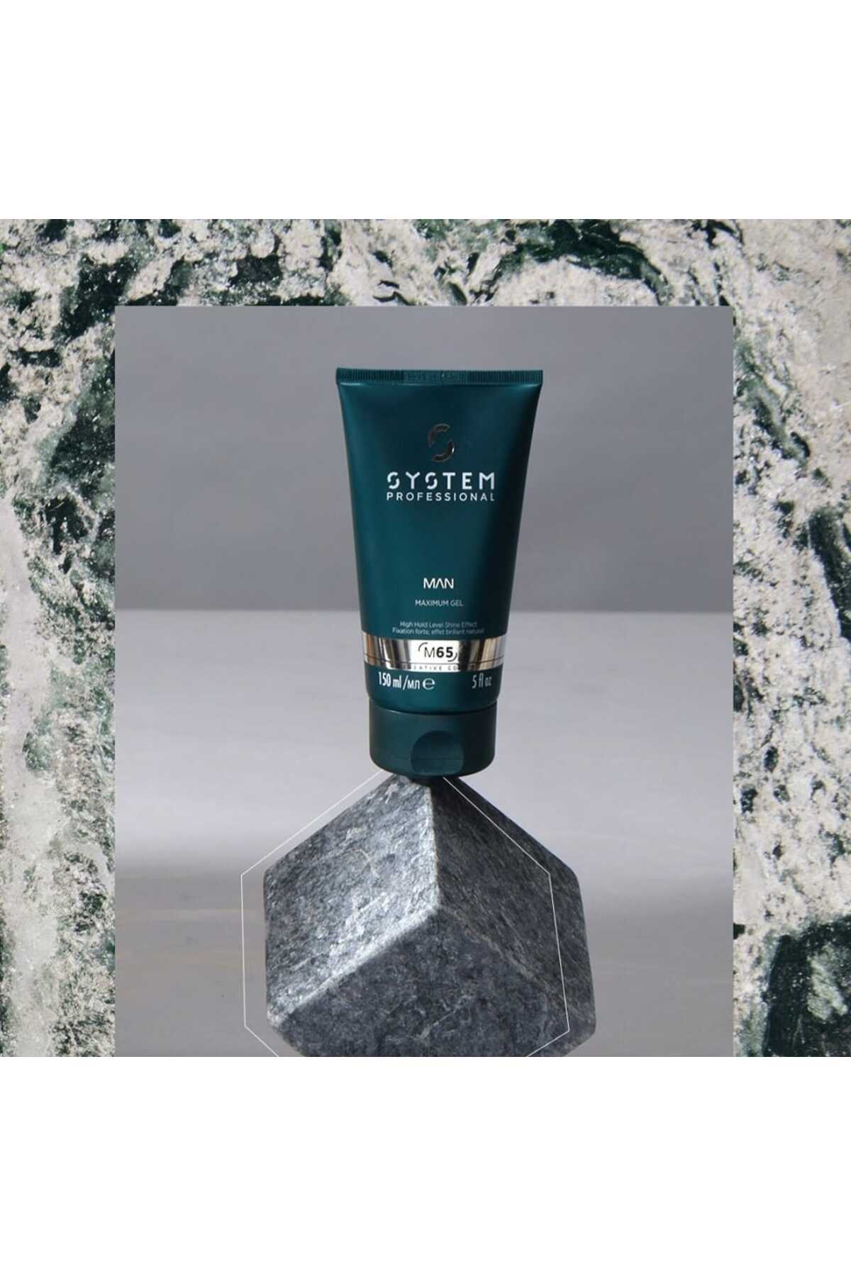 SYSTEM-PROFESSİONAL- MAN M65 MAXIMUM GEL-ŞEKİLLENDİRME JELİ 24 SAAT PARLAKLIK 150 ML/5F5E6E6 — TÜM SAÇLAR İÇİNUYGUN44DS — تصویر 5 از 6