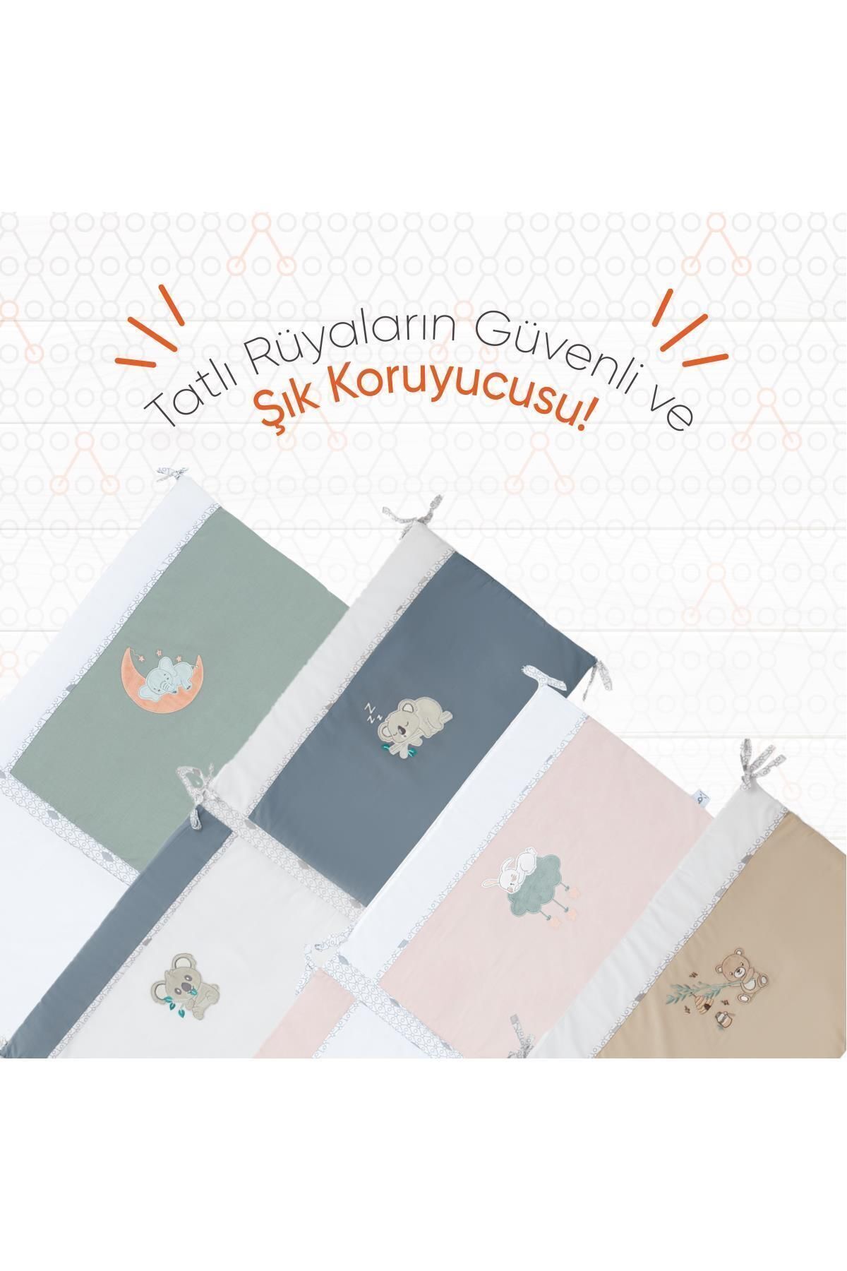 Hero Bebek & Çocuklar Için Nakışlı Karyola Kenar Koruyucu (40X180) Koala 6