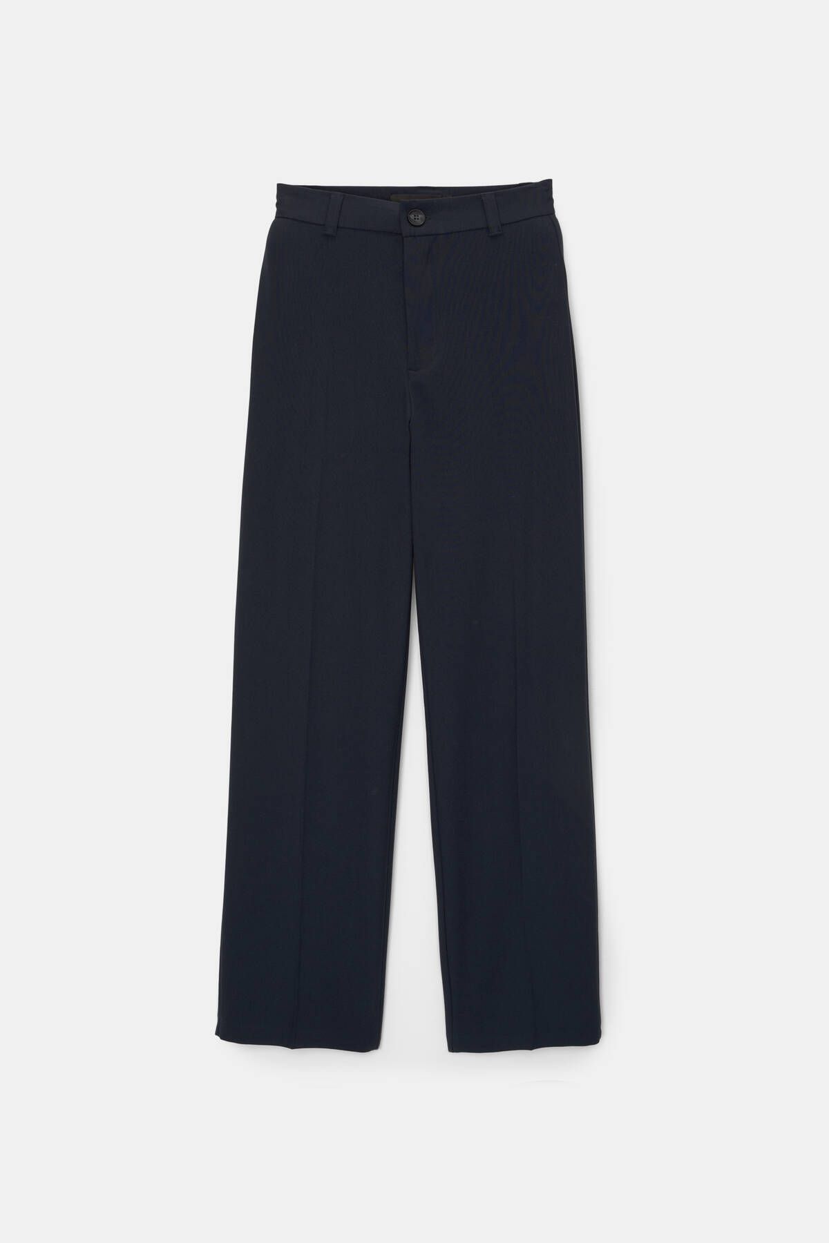 خرید شلوار پارچه‌ای زنانه مدل استریت با کمر کشی و طراحی دکمه‌دار Pull & Bear