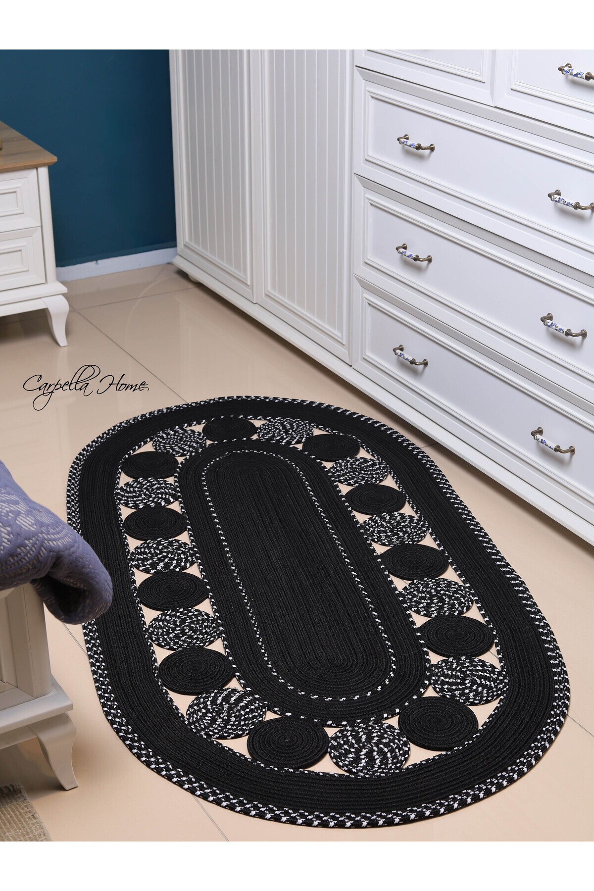 CARPELLA HOME Yıkanabilir, Çift Taraflı, Bohem Tarzı Hasır/jüt, Kilim ...