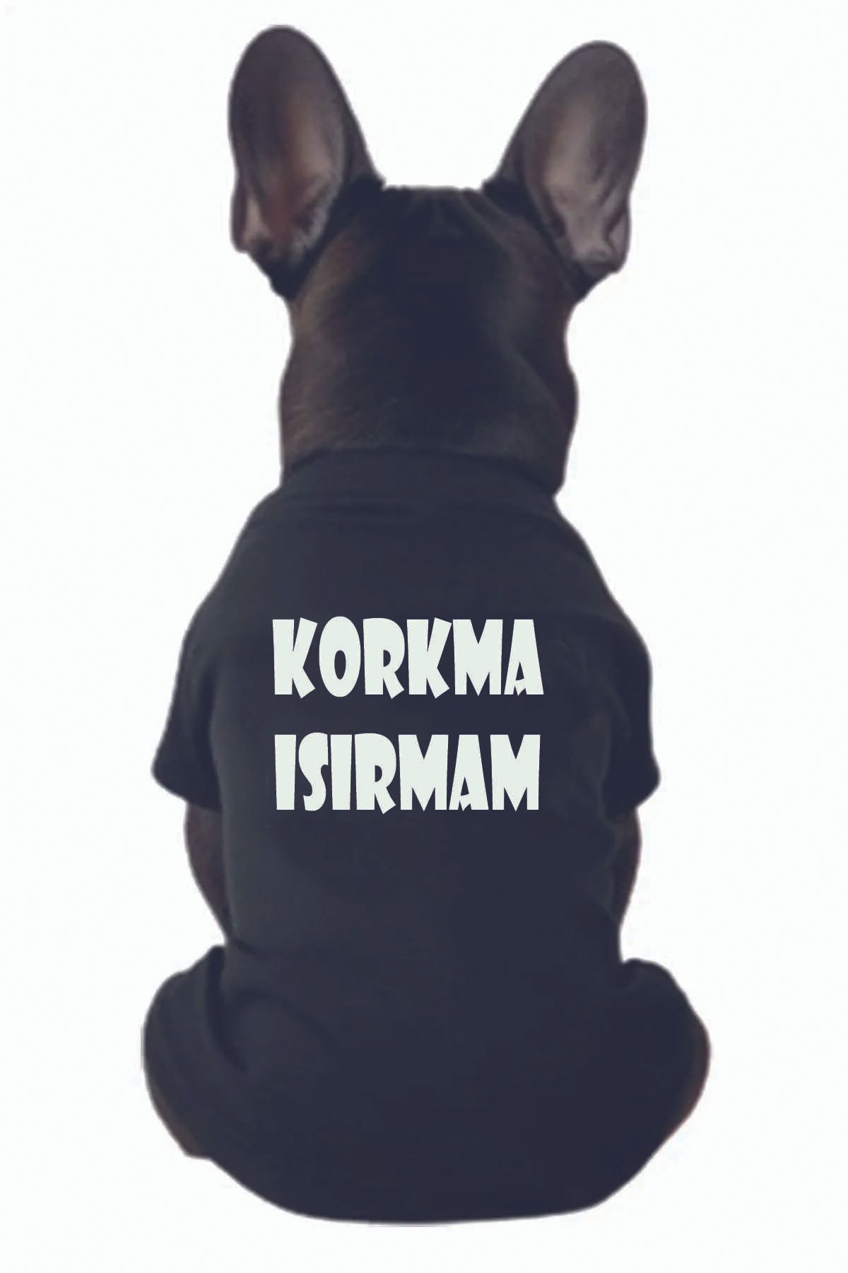 Korkma Isırmam Kedi Ve Köpek Kıyafeti Atlet Siyah Baskılı Kedi Köpek Atlet