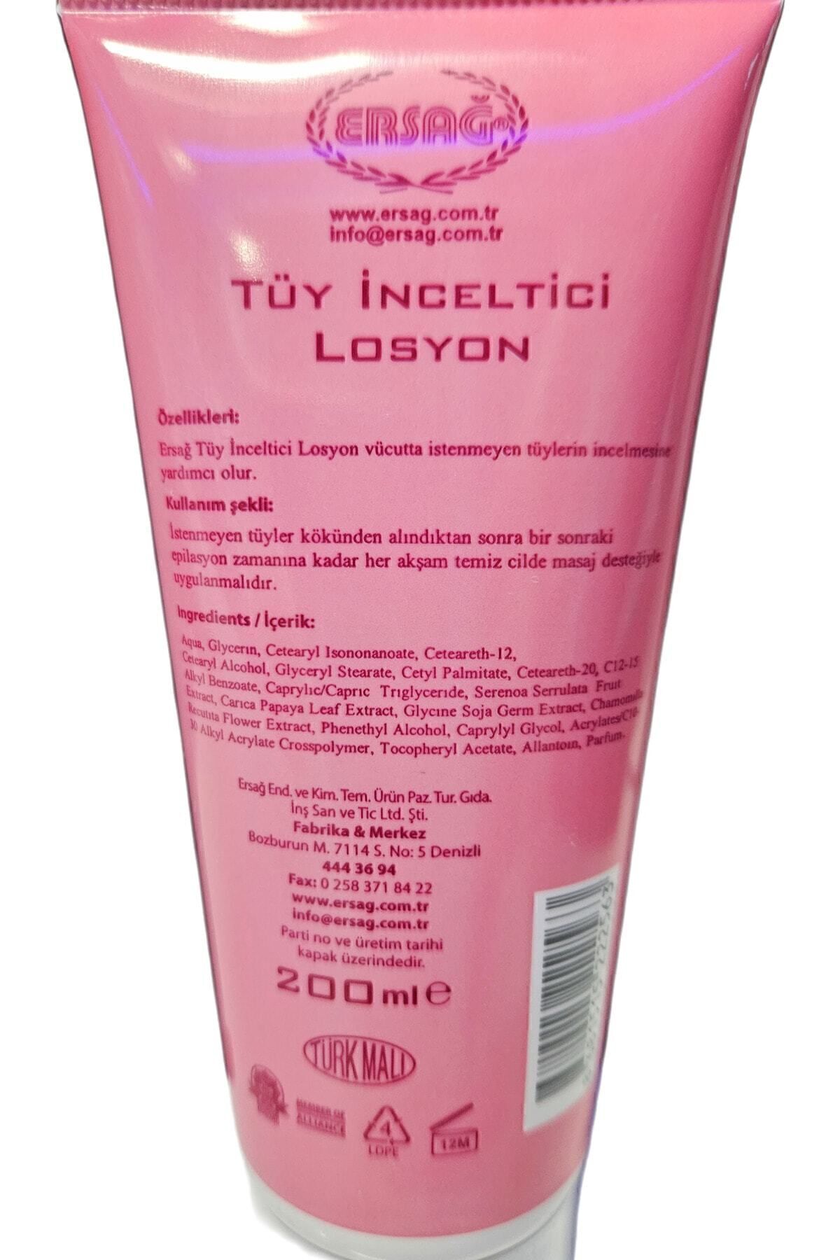Ersağ Tüy Azaltıcı Losyon