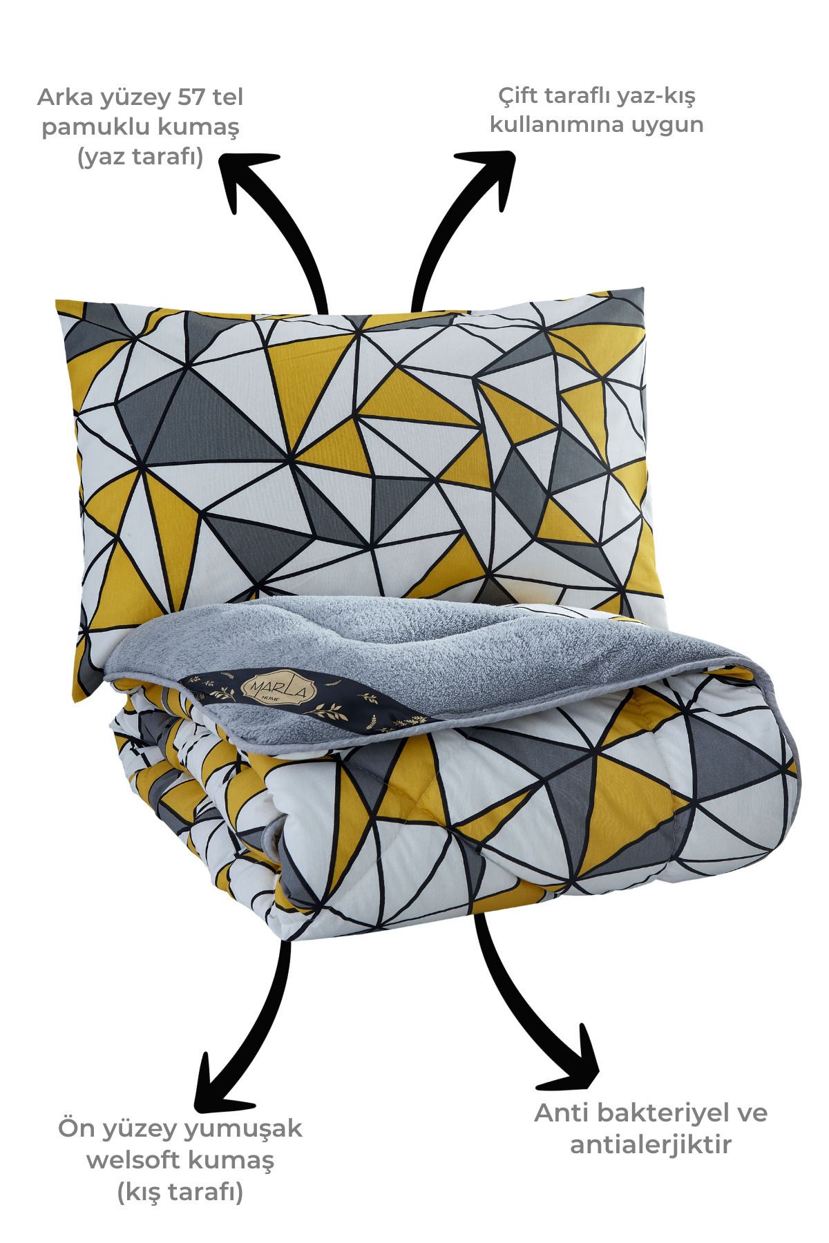MARLA HOME-Single Geometric Patterned Sleeping Set 3