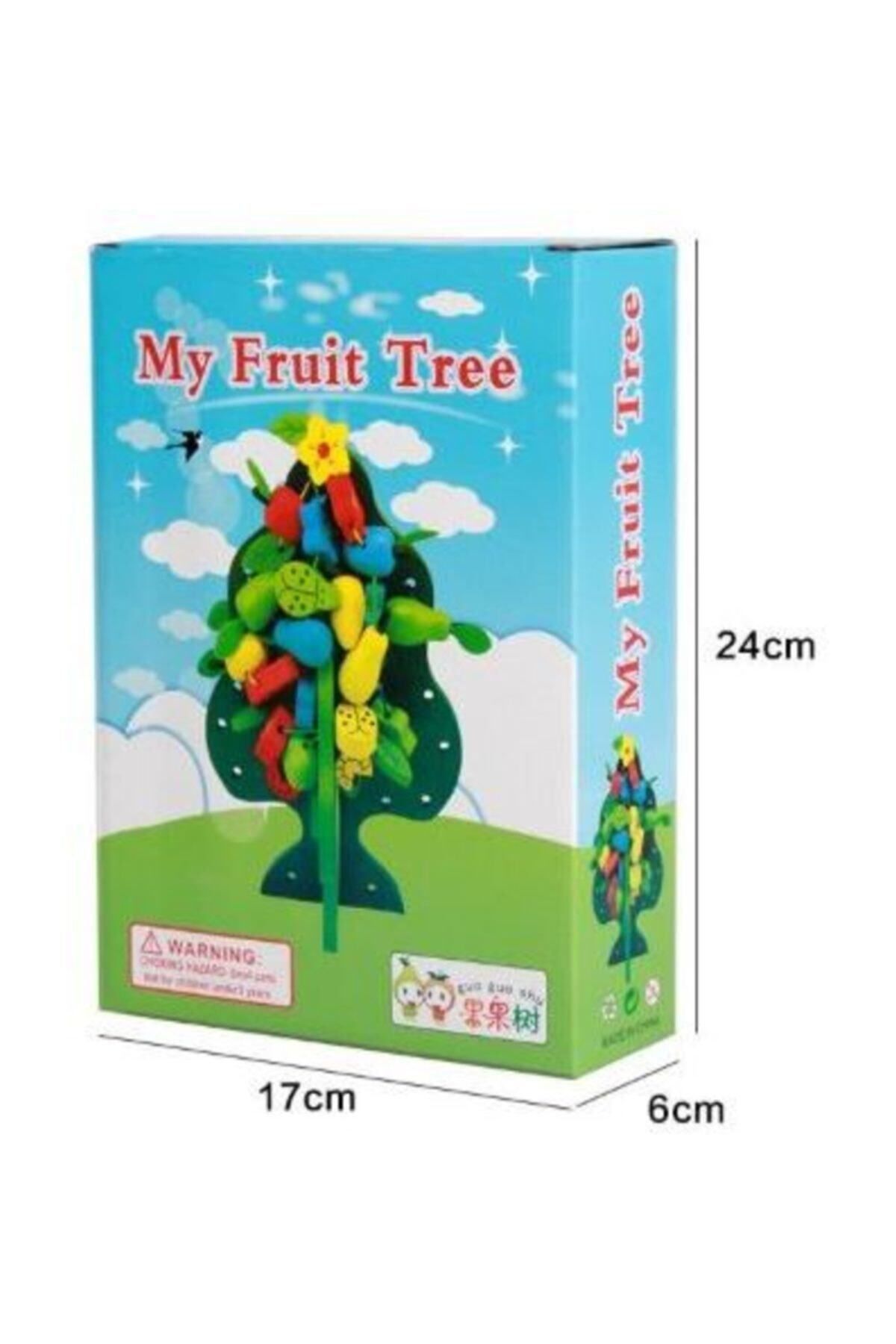 Wooden Toys-Ipe Fruit Stringing Beads Game on Wooden Tree Hand Skill Coordination Game 2