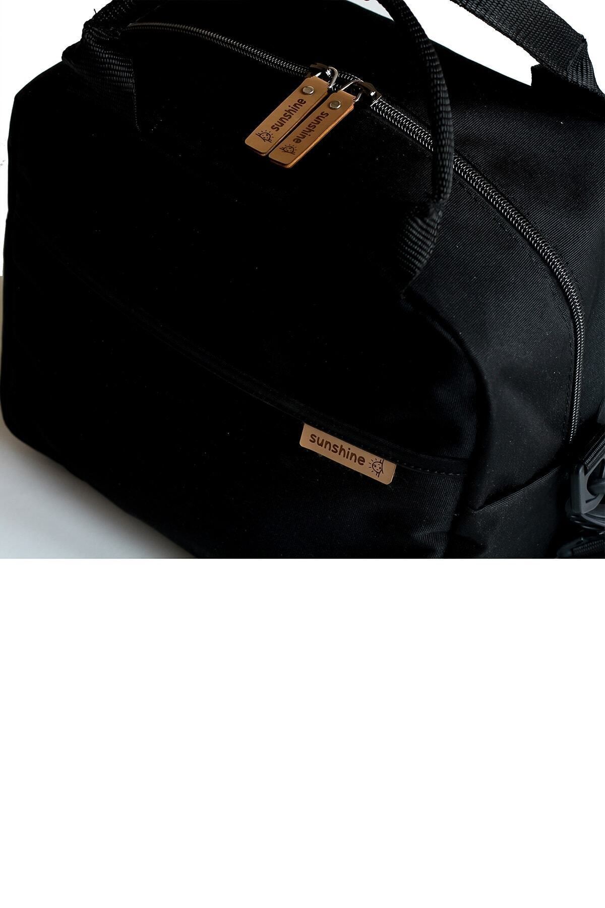 Sunshine Siyah Termal Isı Izolasyonlu Yemek Taşıma Beslenme Omuz Çantası fotoğrafı 3 (önizleme)