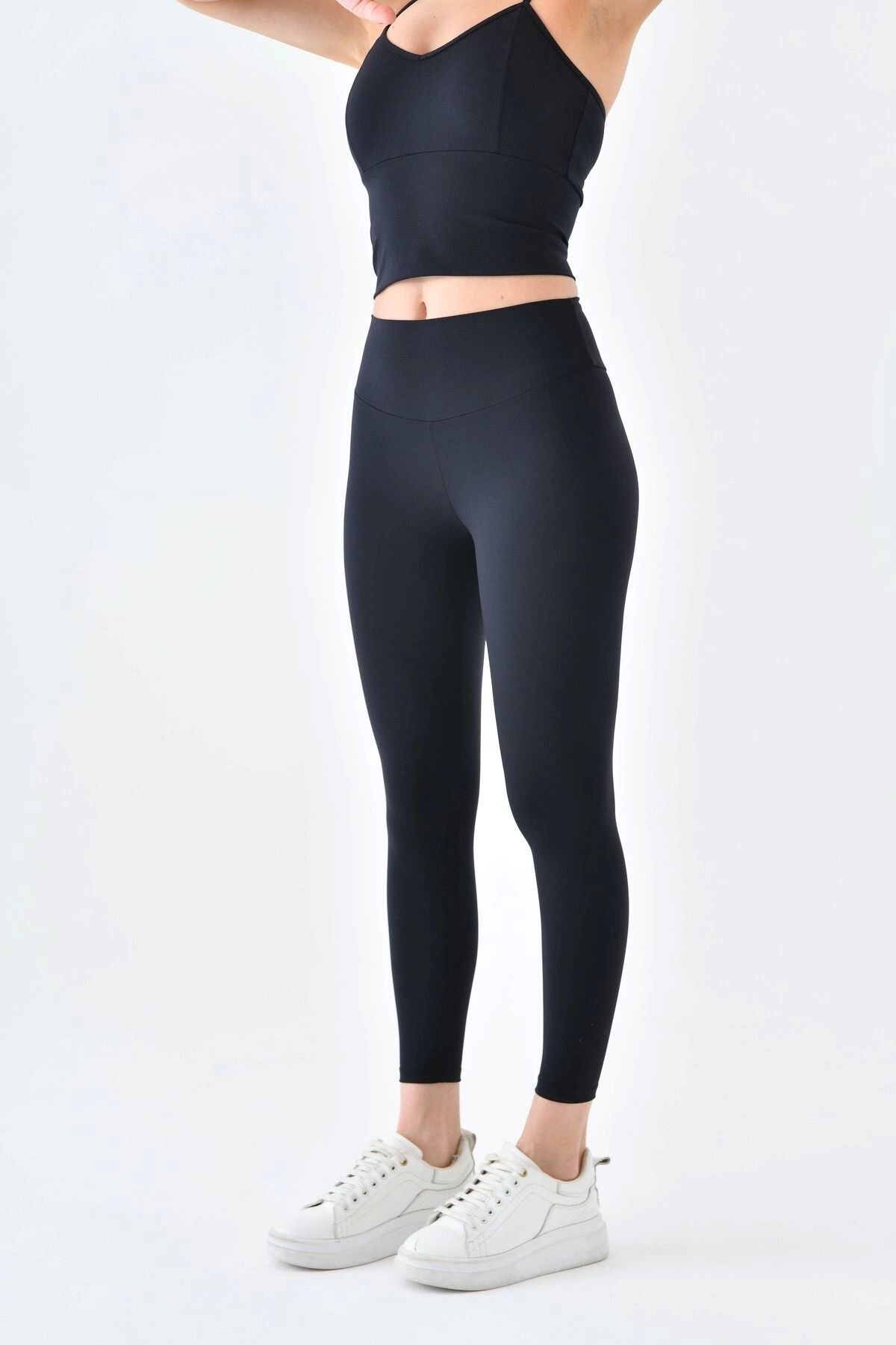 EndFlower Black High Waist Stretching Sports Leggings Ultra Comfortable Ultra Flexible Trendyol