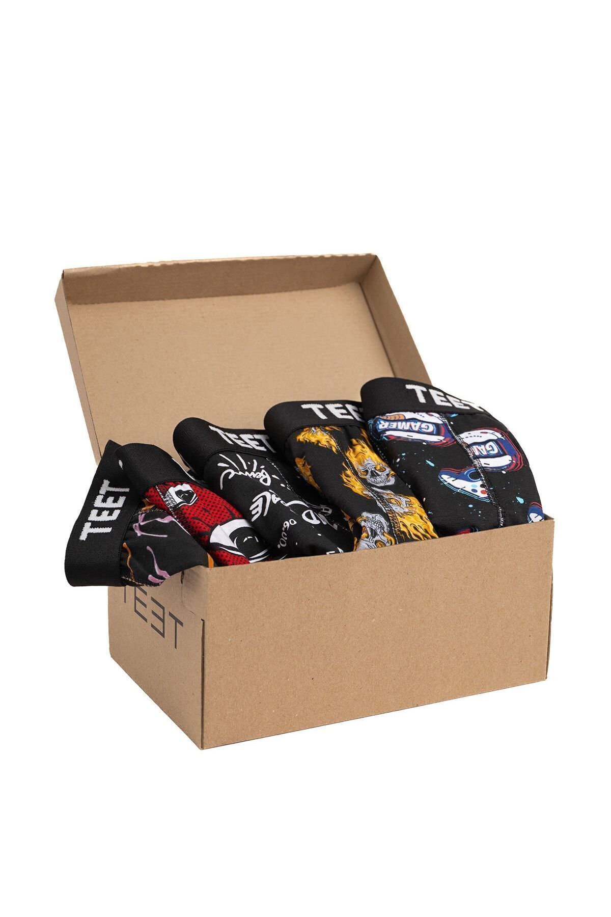 TEET-Boxer pentru bărbați Premium Set de 5 Bumbac Lycra Model Full Mold 7