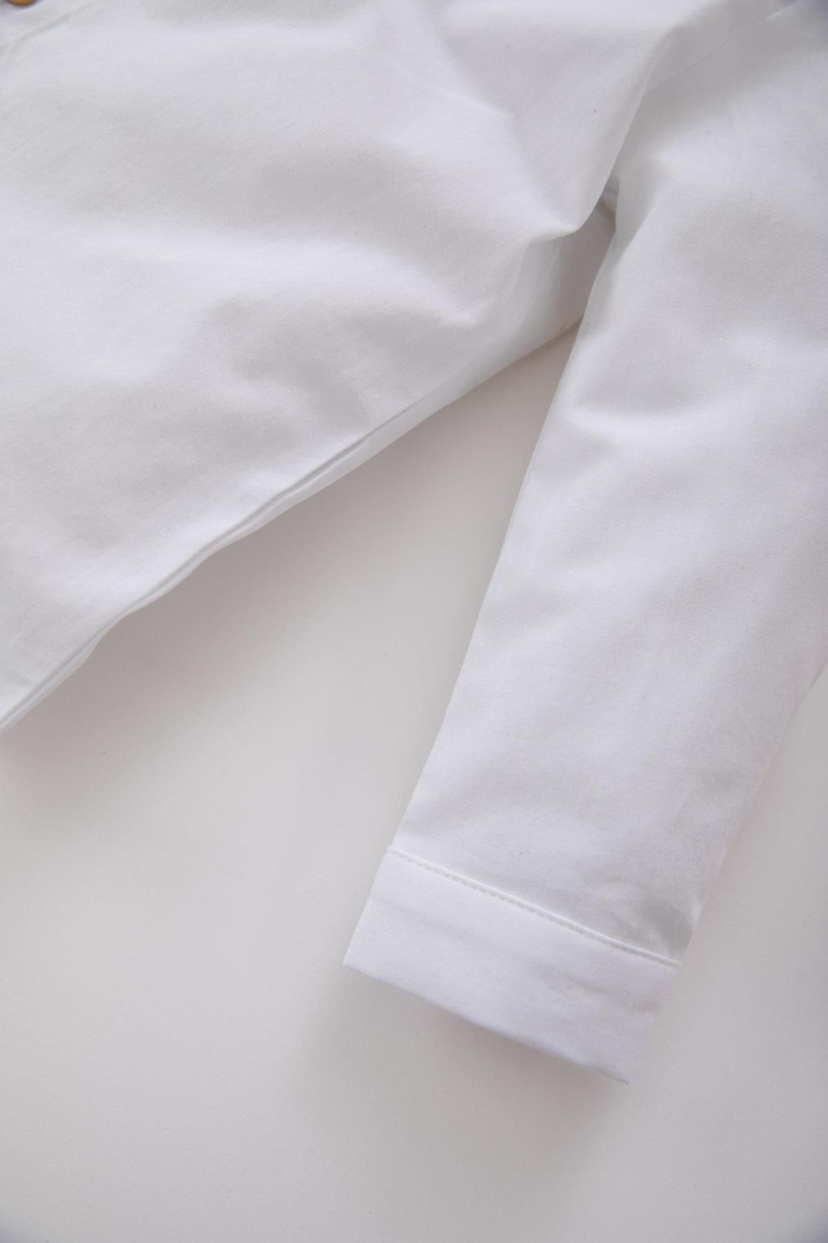 DeFacto-White Long Sleeve Shirt and Bow Tie 2 Piece Set for Baby Boy - Z3012A223Sp 4