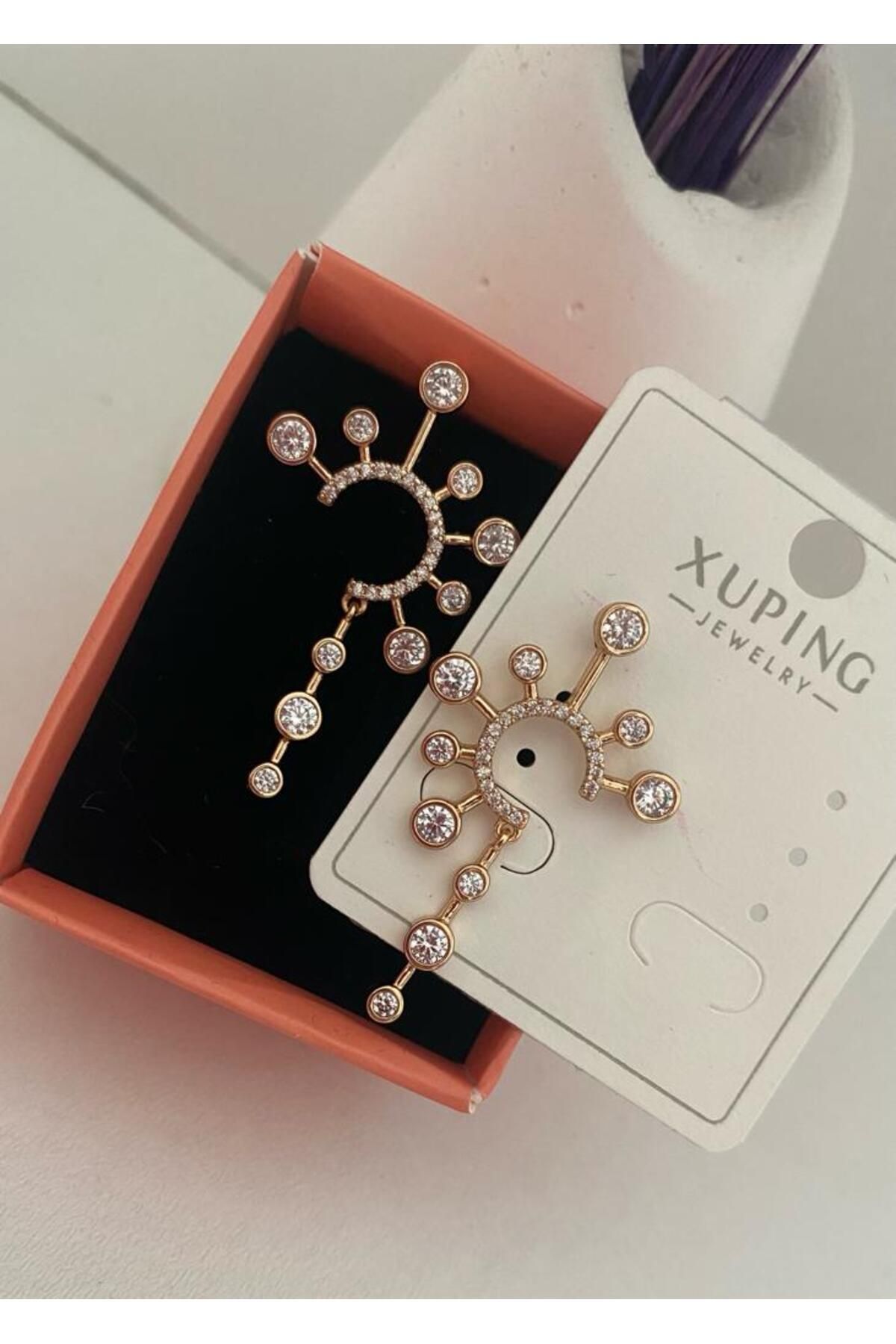 vip seri kararmaz xuping zirkon taşlı küpe