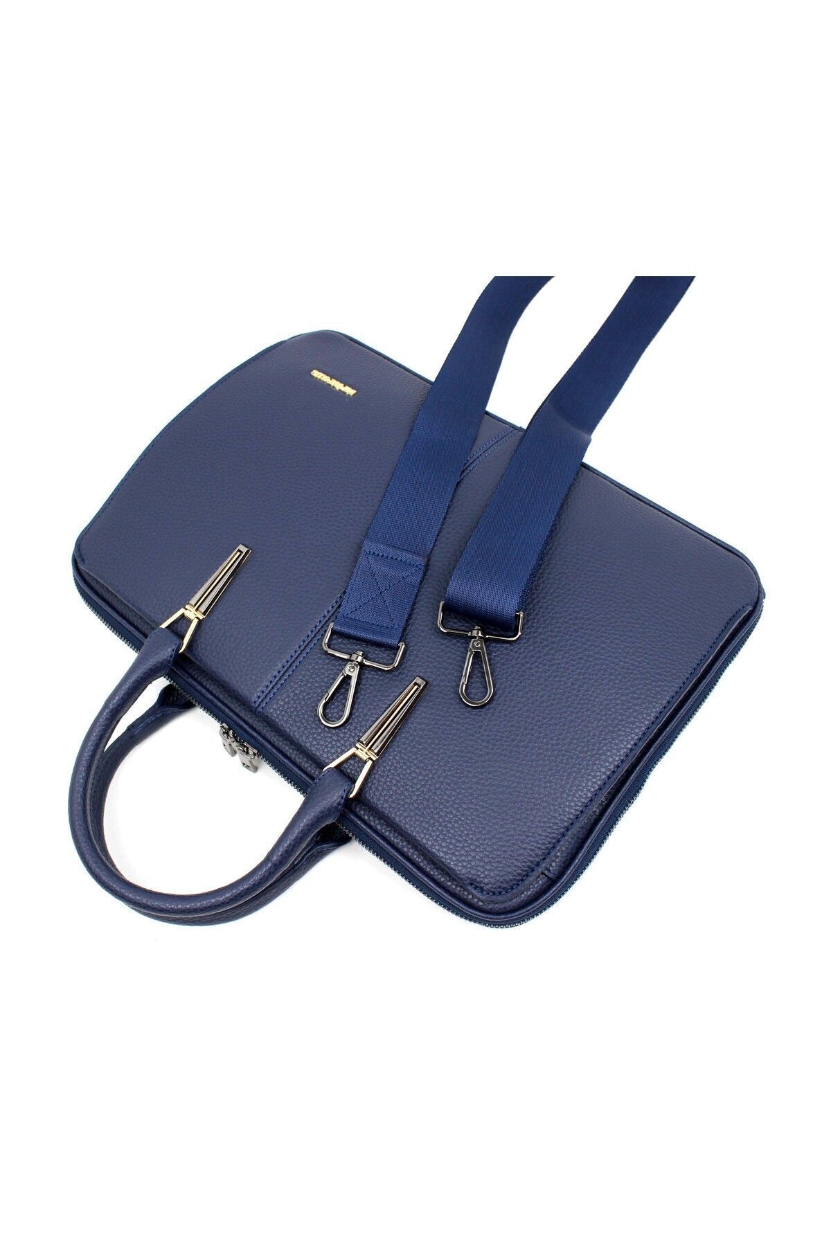 deri,se club  Kadın Lacivert Askılı Dosya Evrak 13 & 14 Inç Laptop Ve Evrak Çantası - Görsel 5