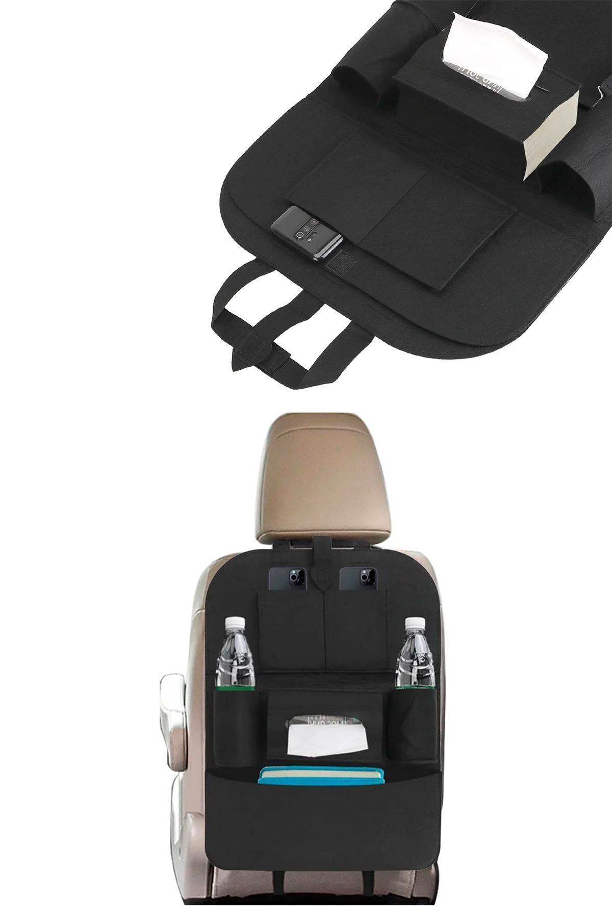 HASBY Araba Koltuk Arkası Eşya Düzenleyici Araç Organizeri Telefon Tablet Tutucu Koruyucu Kılıfı Çantası fotoğrafı 4 (önizleme)