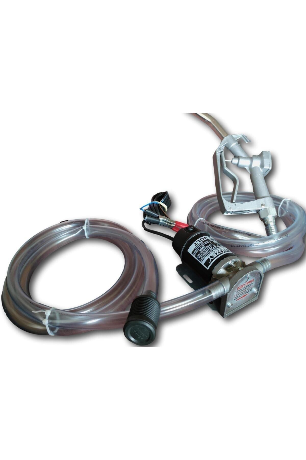 Genel Markalar 12 VOLT 3/4'' DIŞTAN MAZOT AKTARMA(SIVI TRANSFER) POMPASI+AKARYAKIT TABANCASI+5 METRE HORTUM SETİ