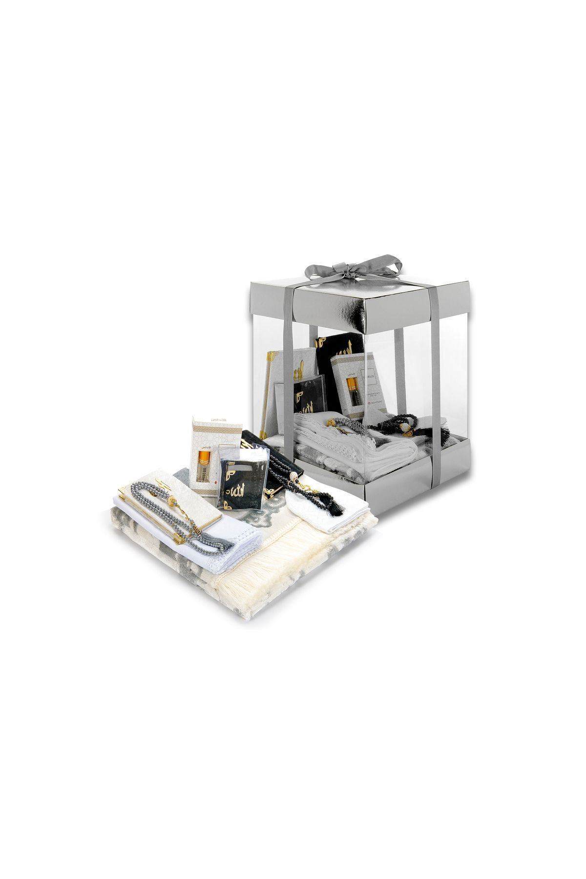ihvanonline-Set de covoare de rugăciune din PVC personalizat, gri, de lux 2