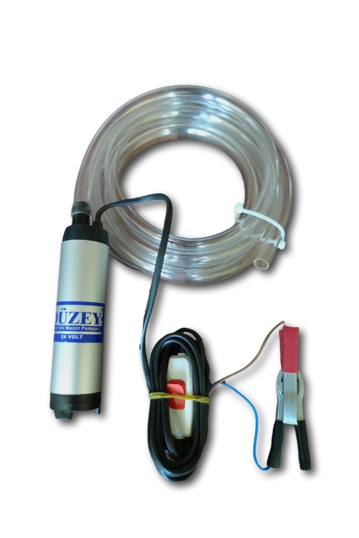 DÜZEY POMPA Düzey 24 VOLT MİNİ(KÜÇÜK) DALGIÇ MAZOT AKTARMA(SIVI TRANSFER) POMPASI+3METRE HORTUM SETİ(SU,SÜT,YAĞ)