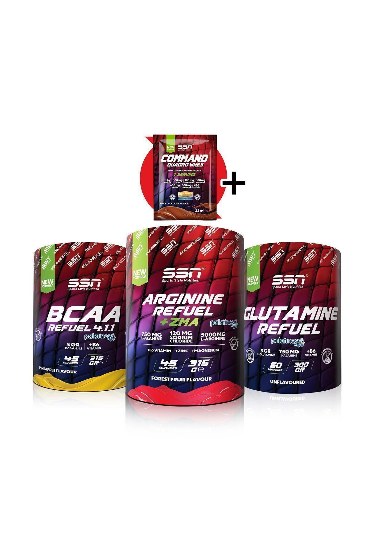 SSN Sports Style Nutrition Amino Kombinasyonu 6 (Glutamine + Bcaa 315 Gr + Arginine Powder)