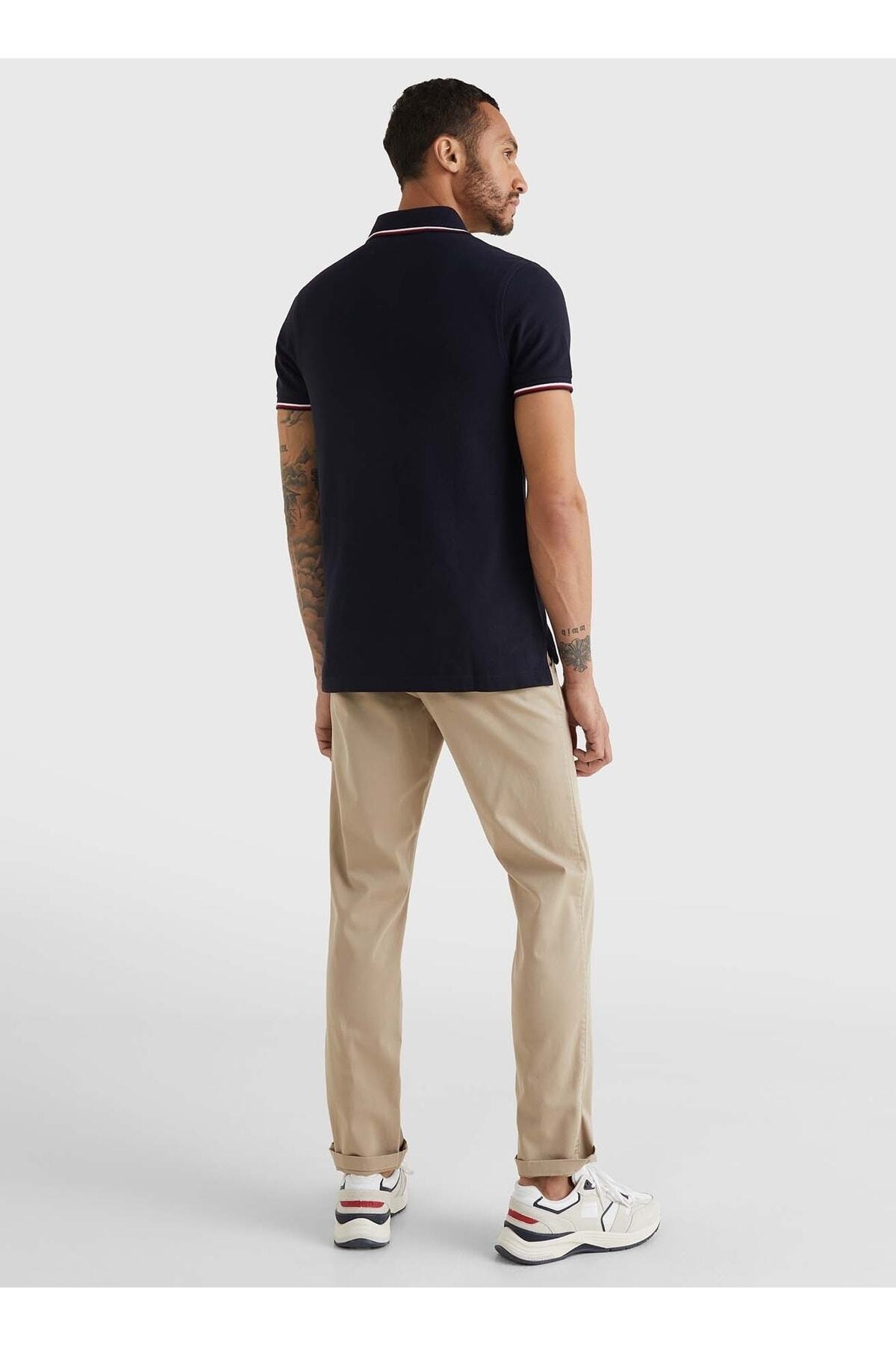 تیشرت مردانه آبی تامی هیلفیگر | 5002935940 اورجینال - تصویر 4