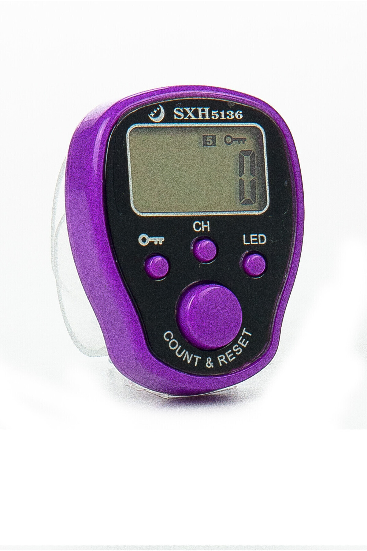 Zikirmatik with 5 Memory Lights and Locks - Purple