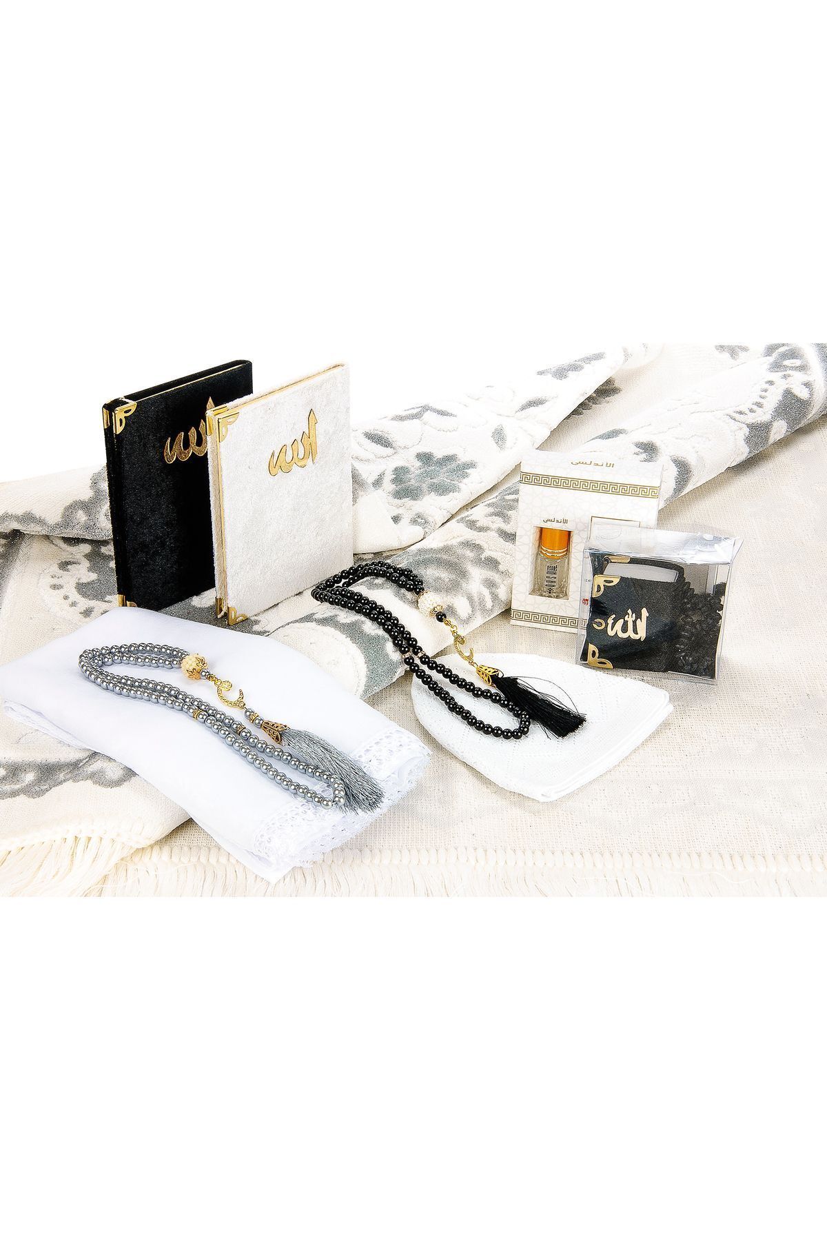 ihvanonline-Set de covoare de rugăciune din PVC personalizat, gri, de lux 4
