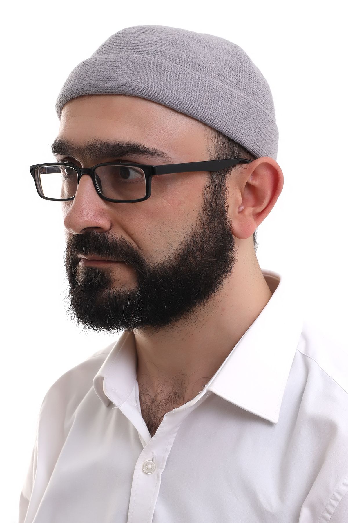 ihvanonline Pălărie De Iarnă Orlon Skullcap Cu Model Simplu, Gri Deschis Masculin - Standard