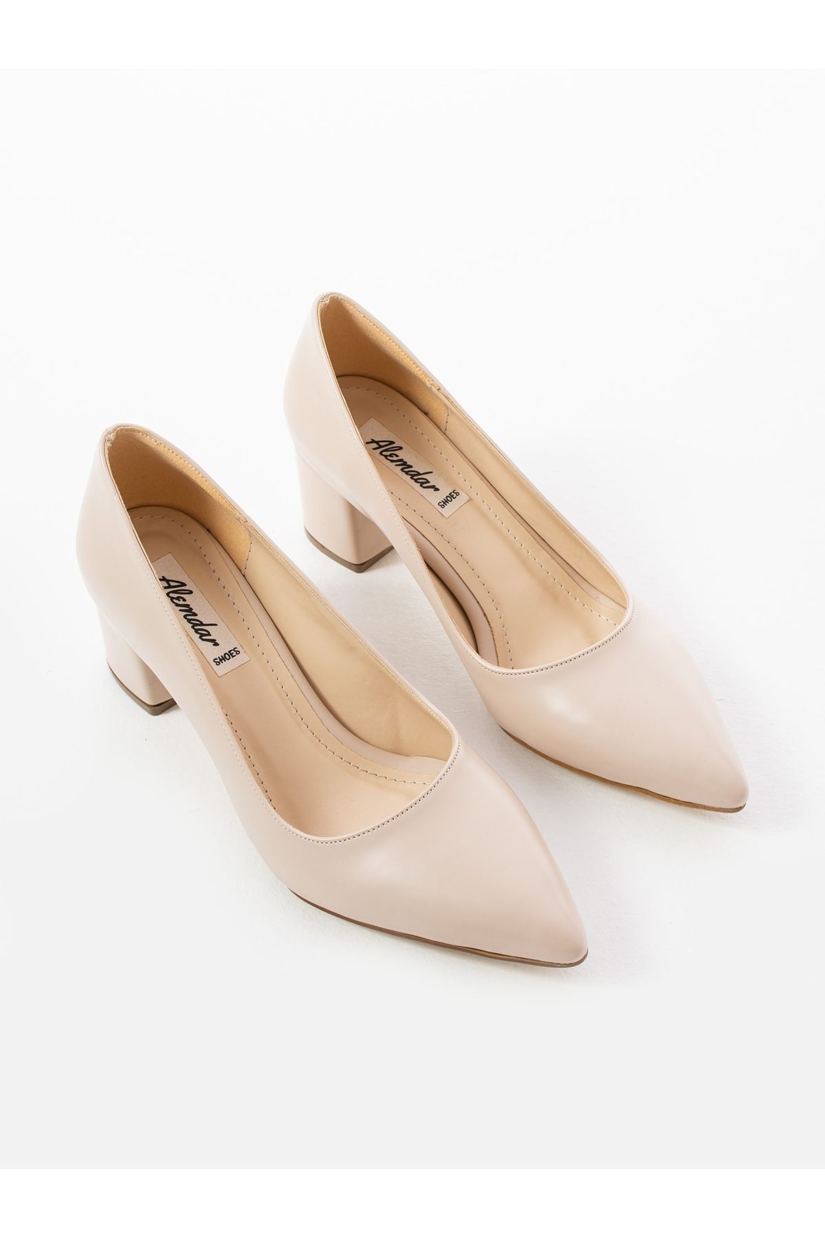 Alemdar Shoes-Pantofi de damă cu toc RAVIS crem 4