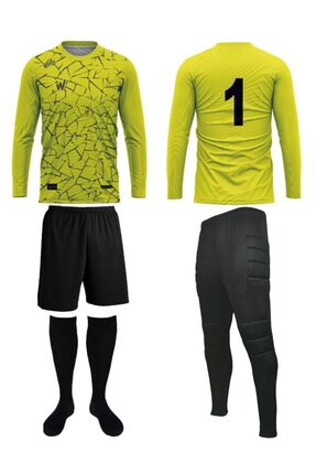 Wallzon Kaleci Forma,Eşofman,Şort,Konç Buffon Model 4 lü Set(Formaya İsim Bas...