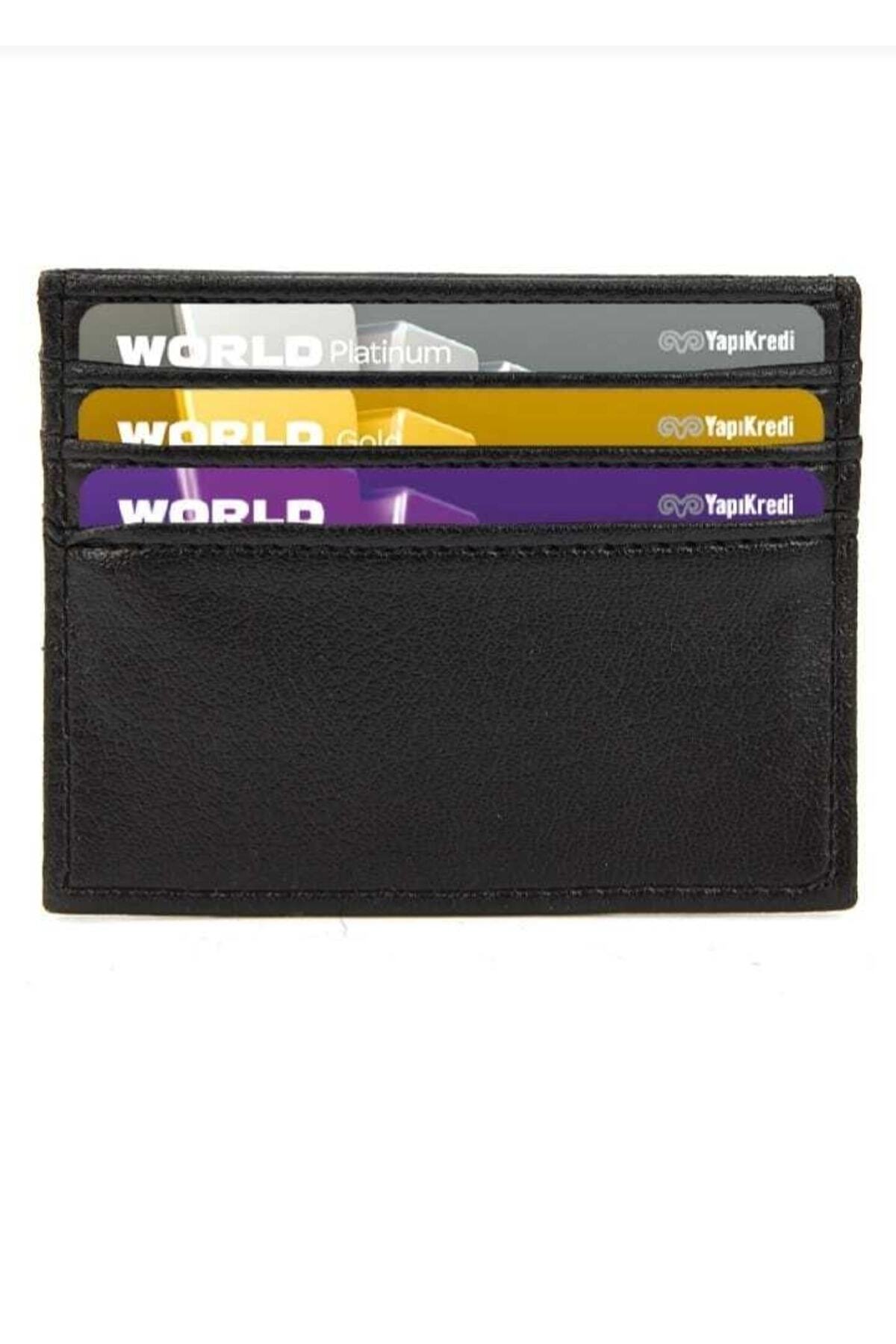 Gradelli Siyah Suni Deri Kartlık