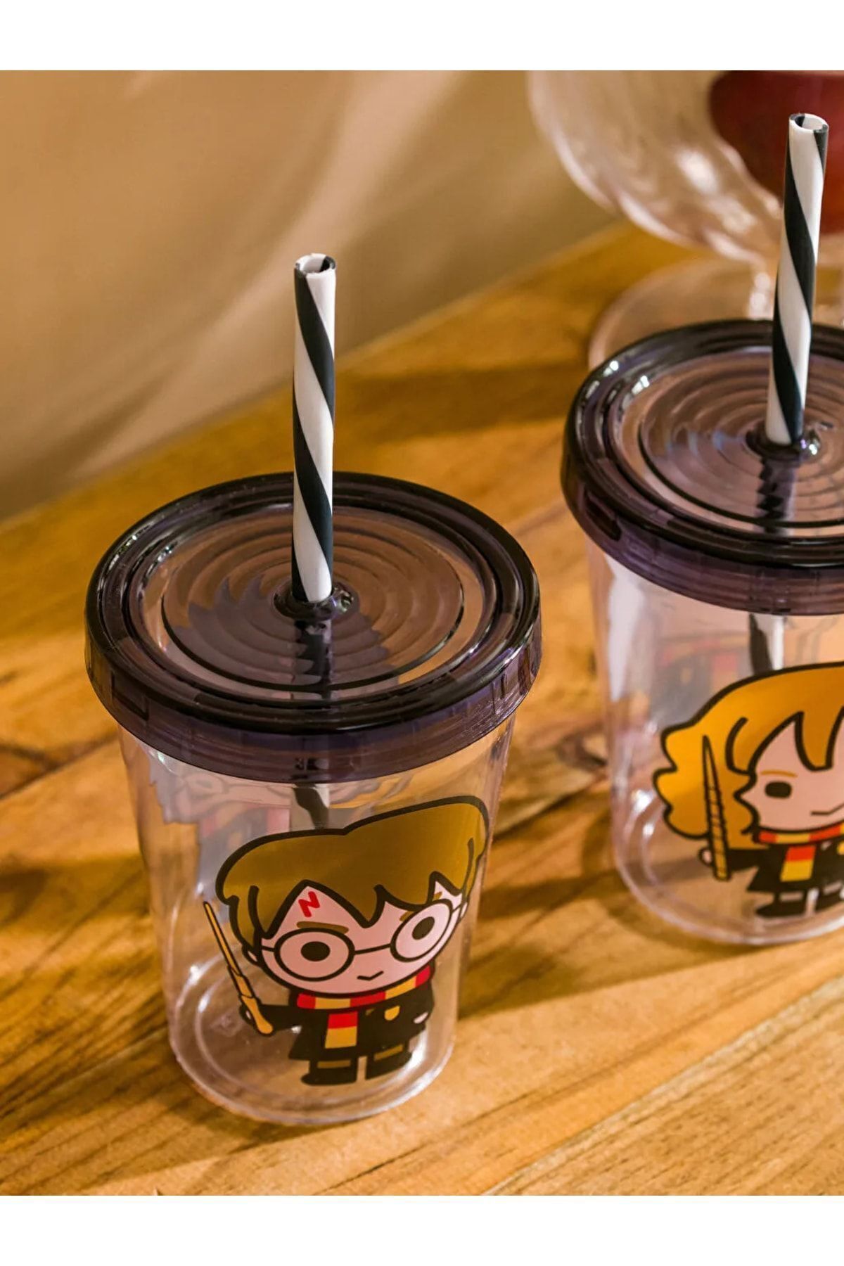 LC Waikiki-LCW HOME Harry Potter Printed Glass with Straw 2 Pack 450 Ml 3