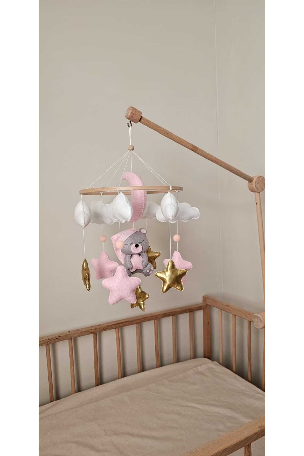 Dönence (WITH MUSIC) Baby Crib Ornament Felt Dönence Teddy Bear