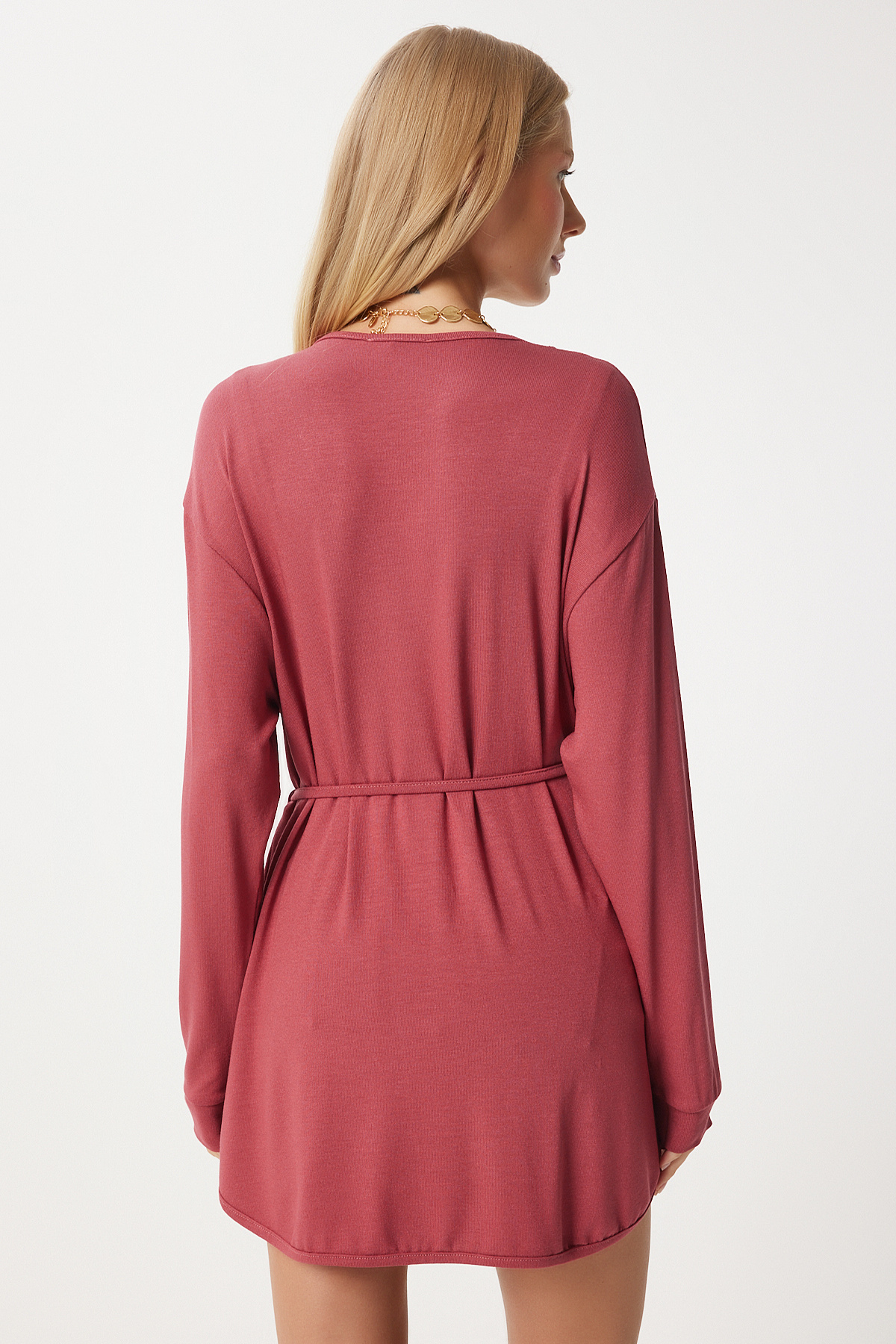 Happiness İstanbul  Kadın Pembe Mevsimlik Örme Triko Hırka EN00620 - Görsel 6